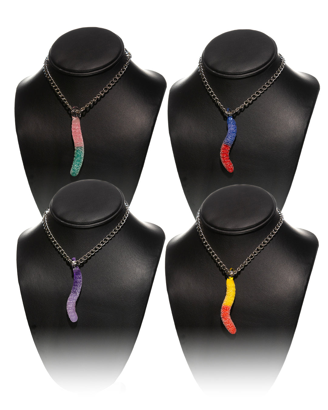Emperial Glass - Assorted Sour Gummy Worm Pendants