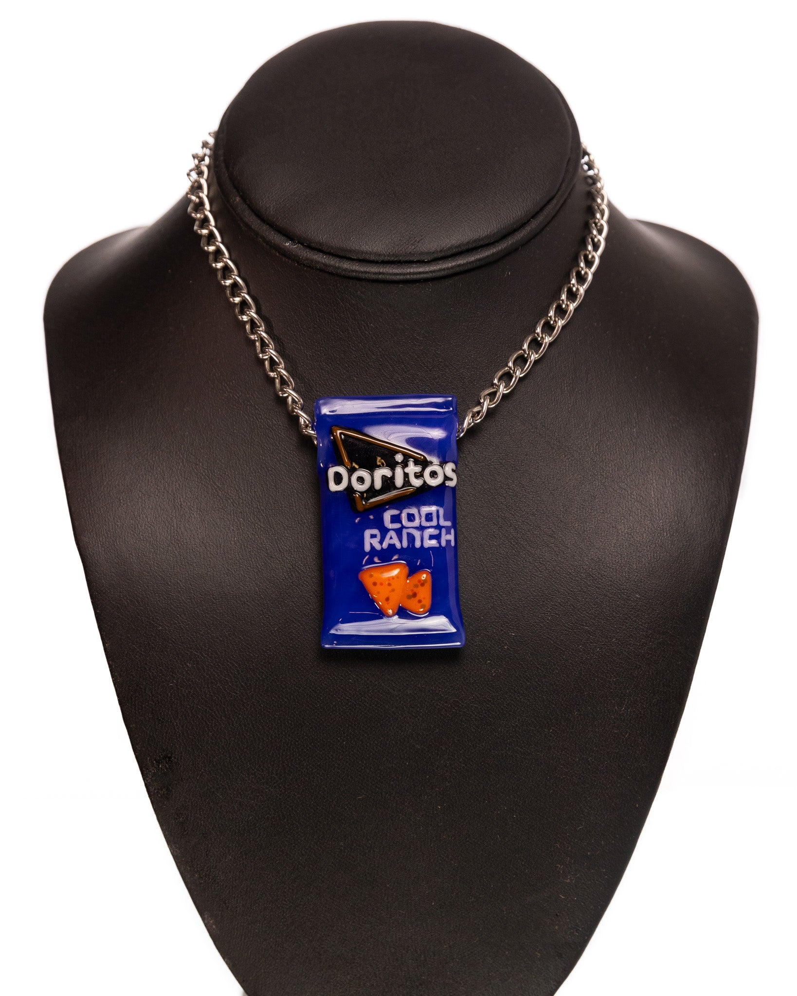 Heretic Glass - Blue Doritos Bag Pendant