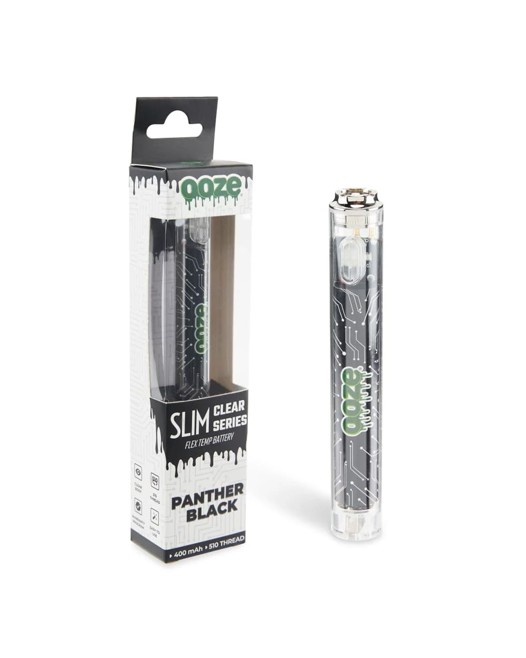 Ooze - Slim Clear Series Transparent 510 Battery Ooze - Slim Clear Series Transparent 510 Battery