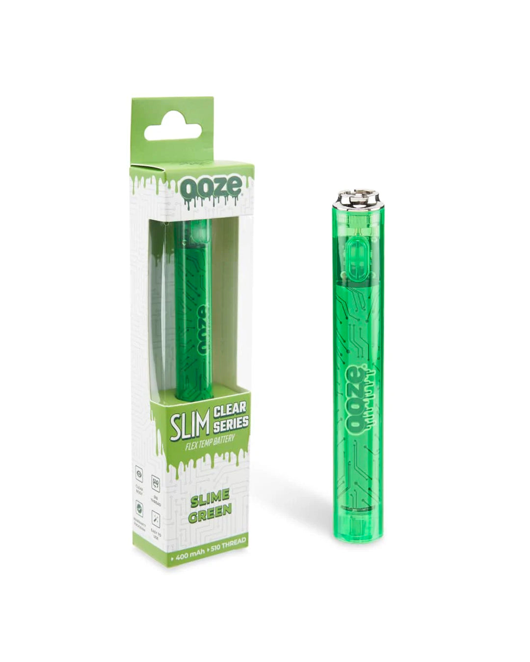 Ooze - Slim Clear Series Transparent 510 Battery Ooze - Slim Clear Series Transparent 510 Battery
