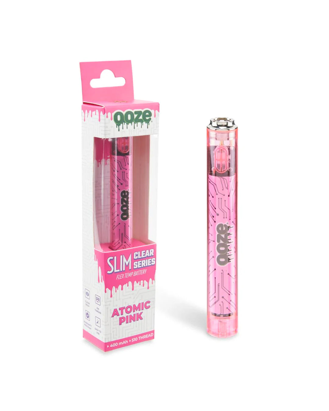 Ooze - Slim Clear Series Transparent 510 Battery Ooze - Slim Clear Series Transparent 510 Battery