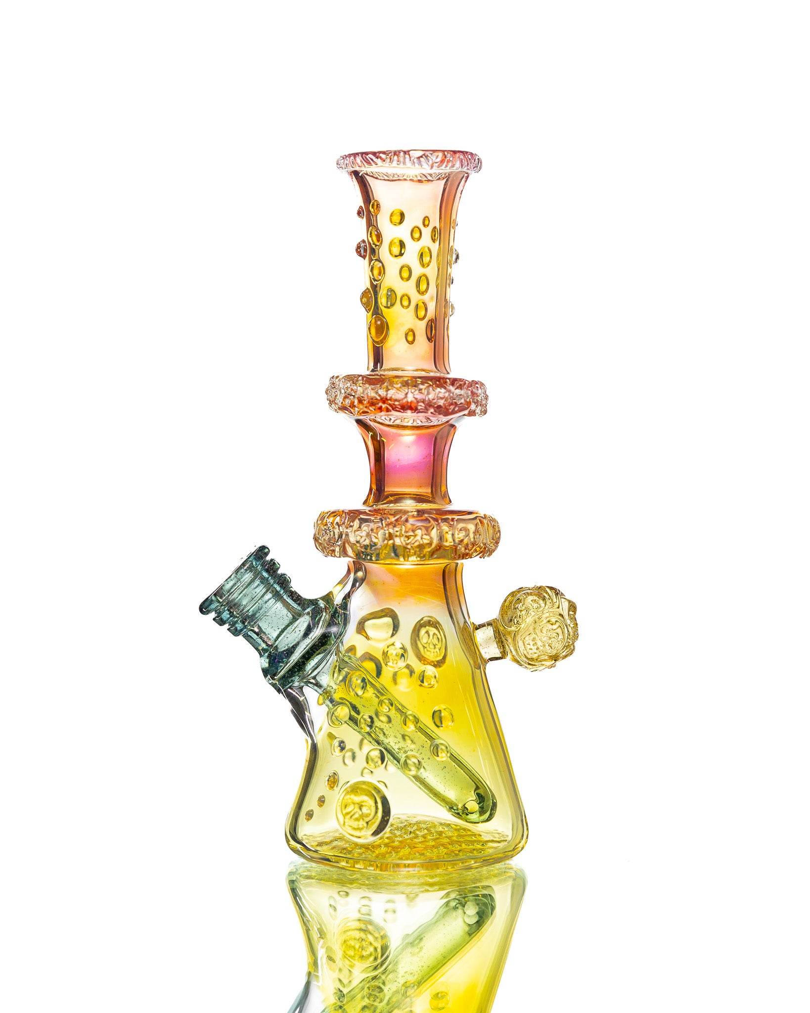 Hensley Glass - Poison Bottle Jammer - Yellow, Pink & Blue