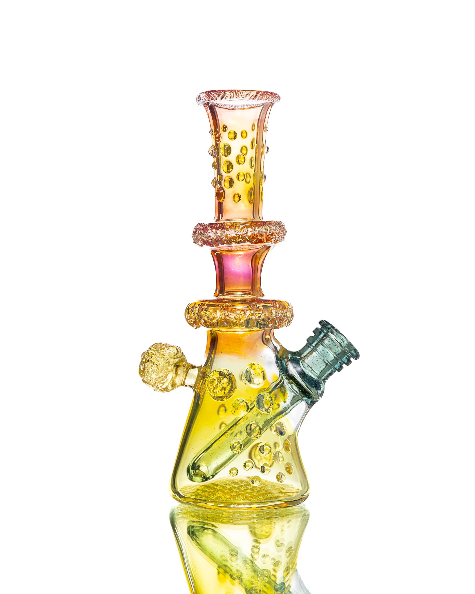 Hensley Glass - Poison Bottle Jammer - Yellow, Pink & Blue