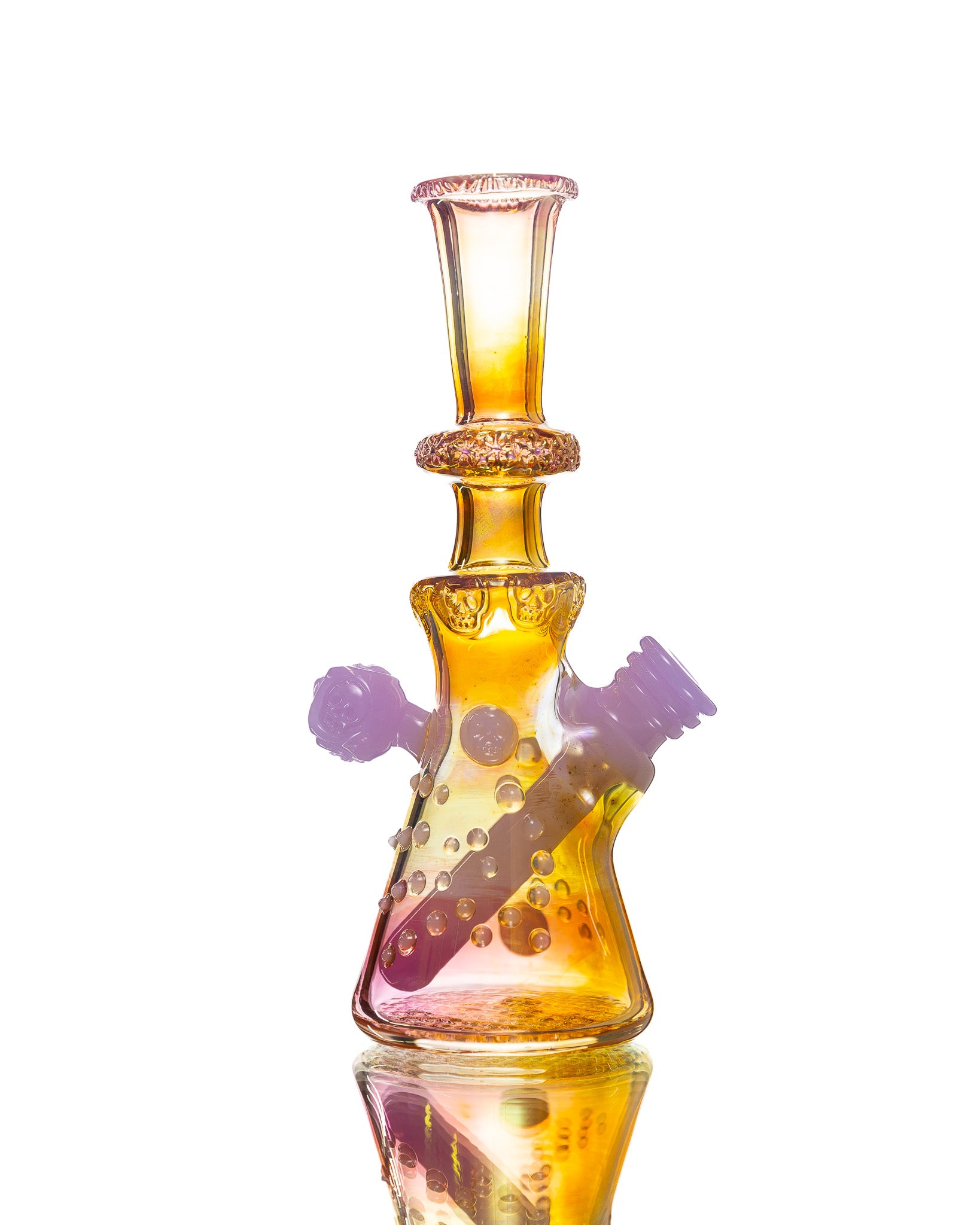 Hensley Glass - Poison Bottle Jammer - Orange & Purple