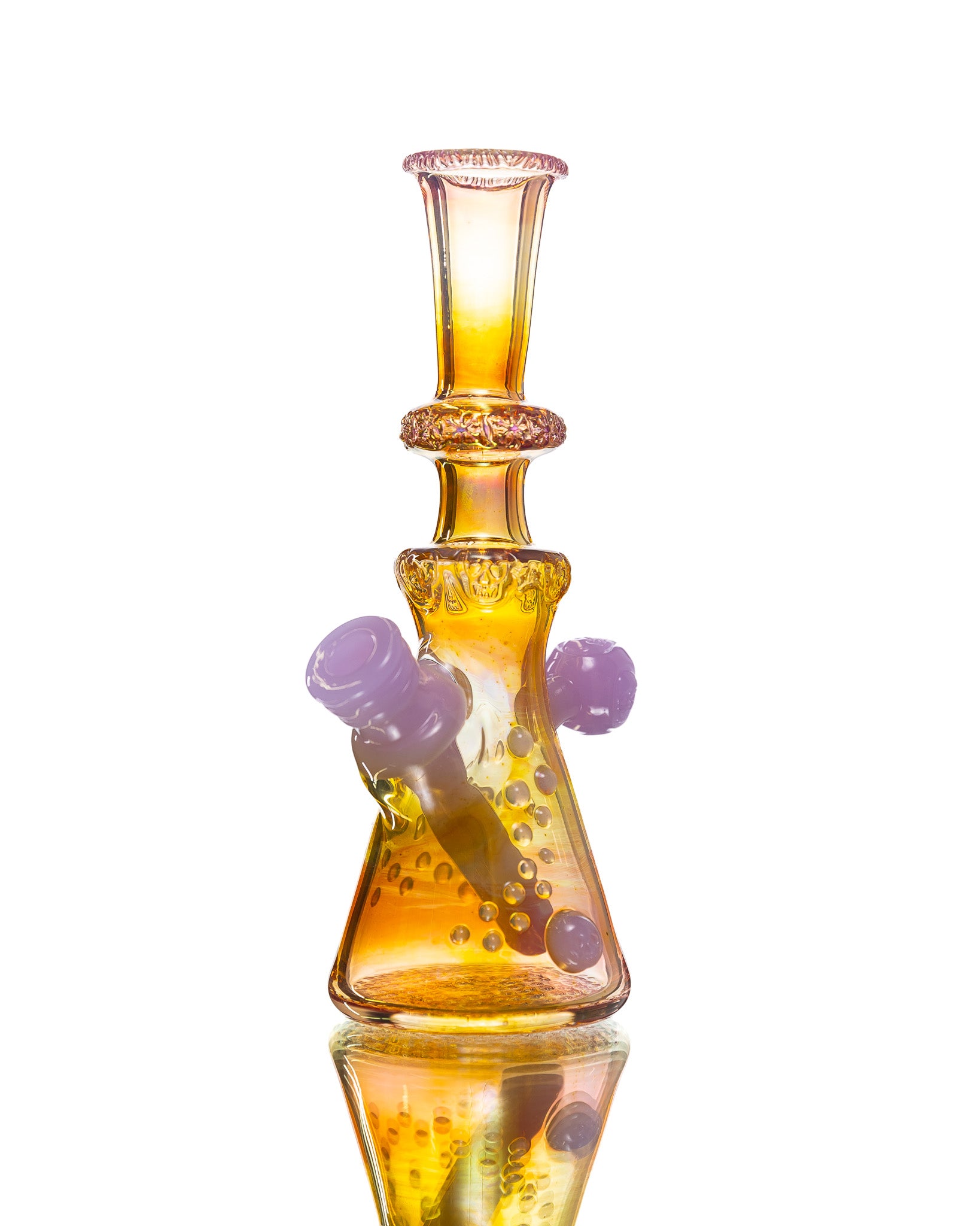 Hensley Glass - Poison Bottle Jammer - Orange & Purple