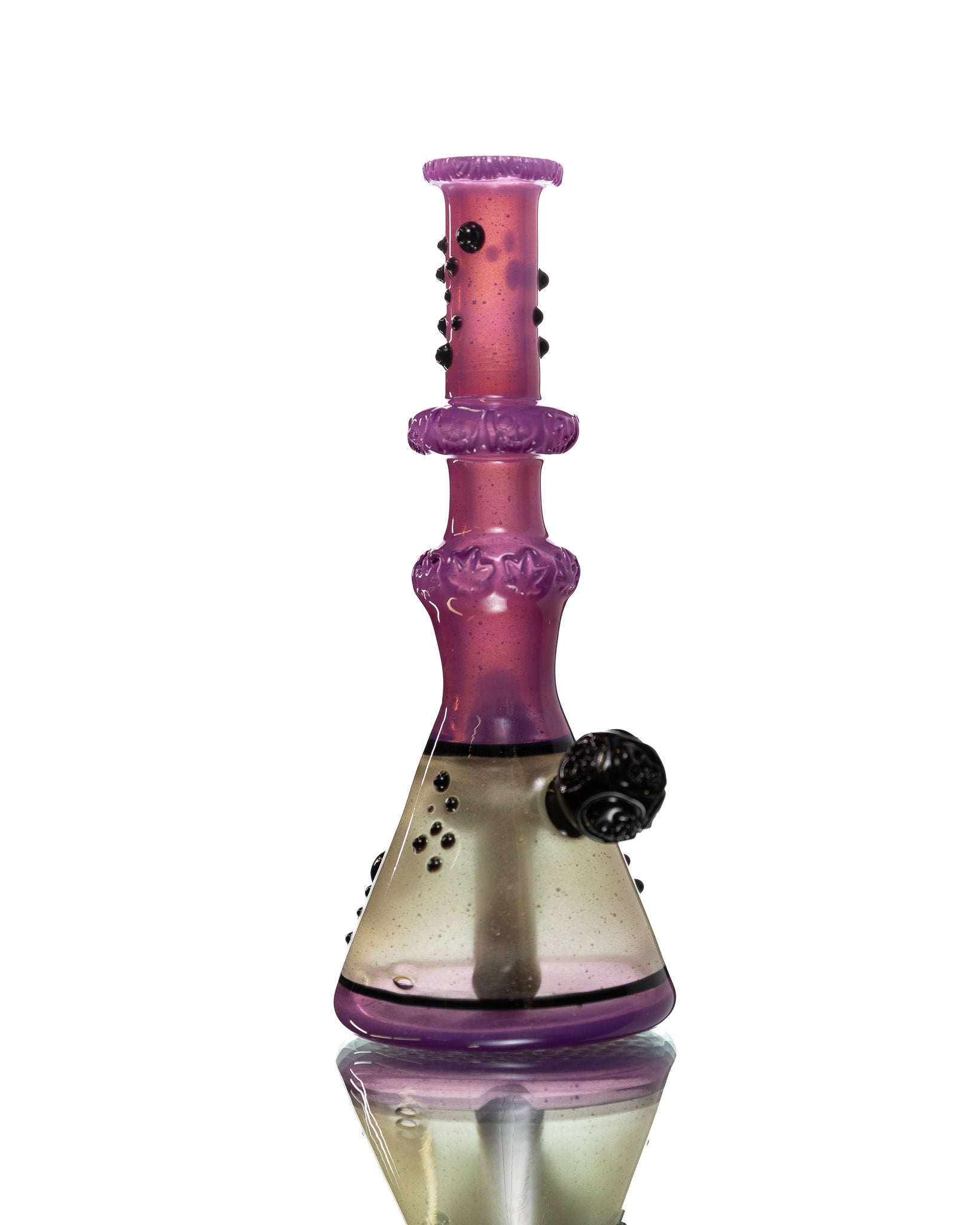 Hensley Glass - Poison Bottle Jammer - Purple, White & Black