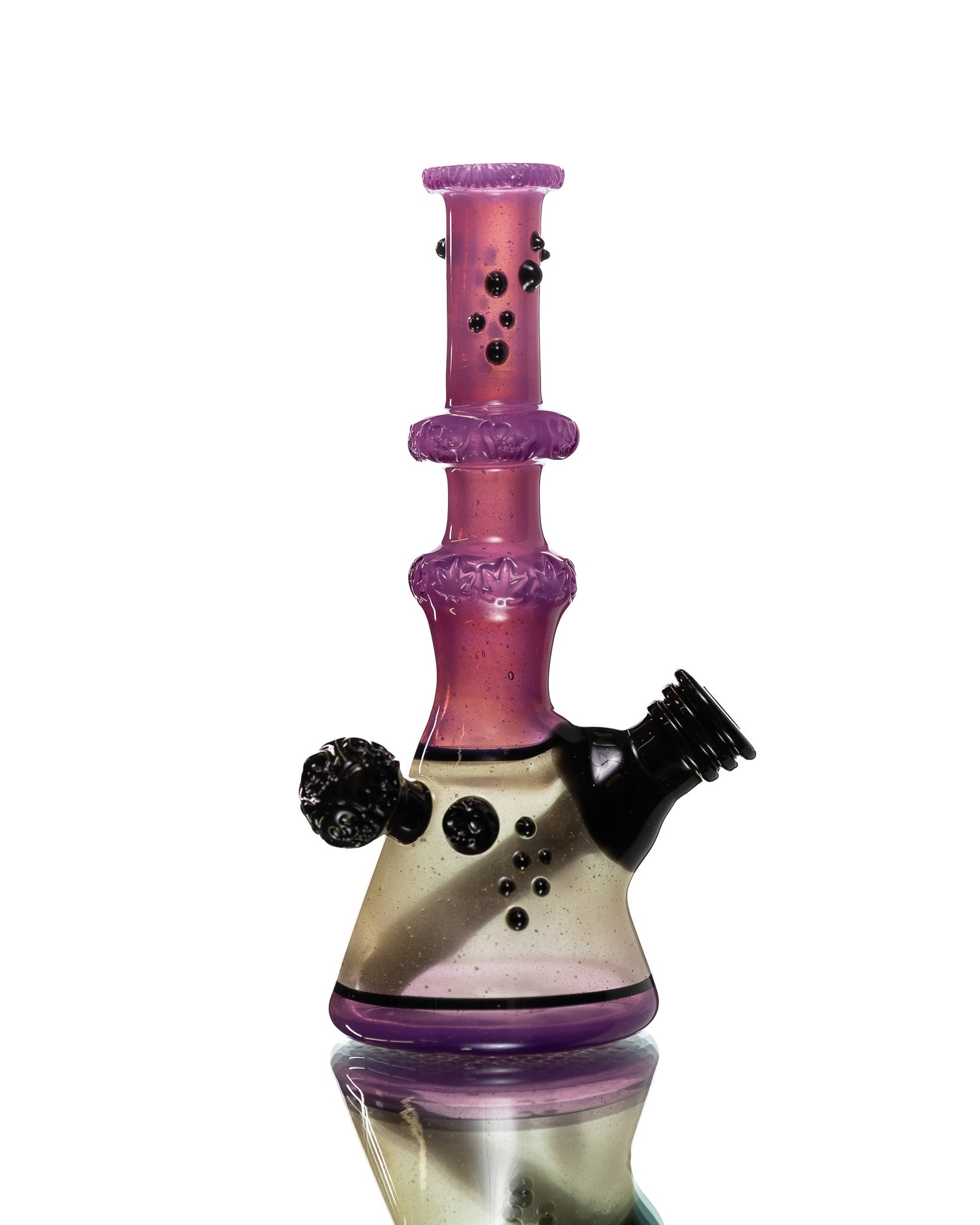 Hensley Glass - Poison Bottle Jammer - Purple, White & Black