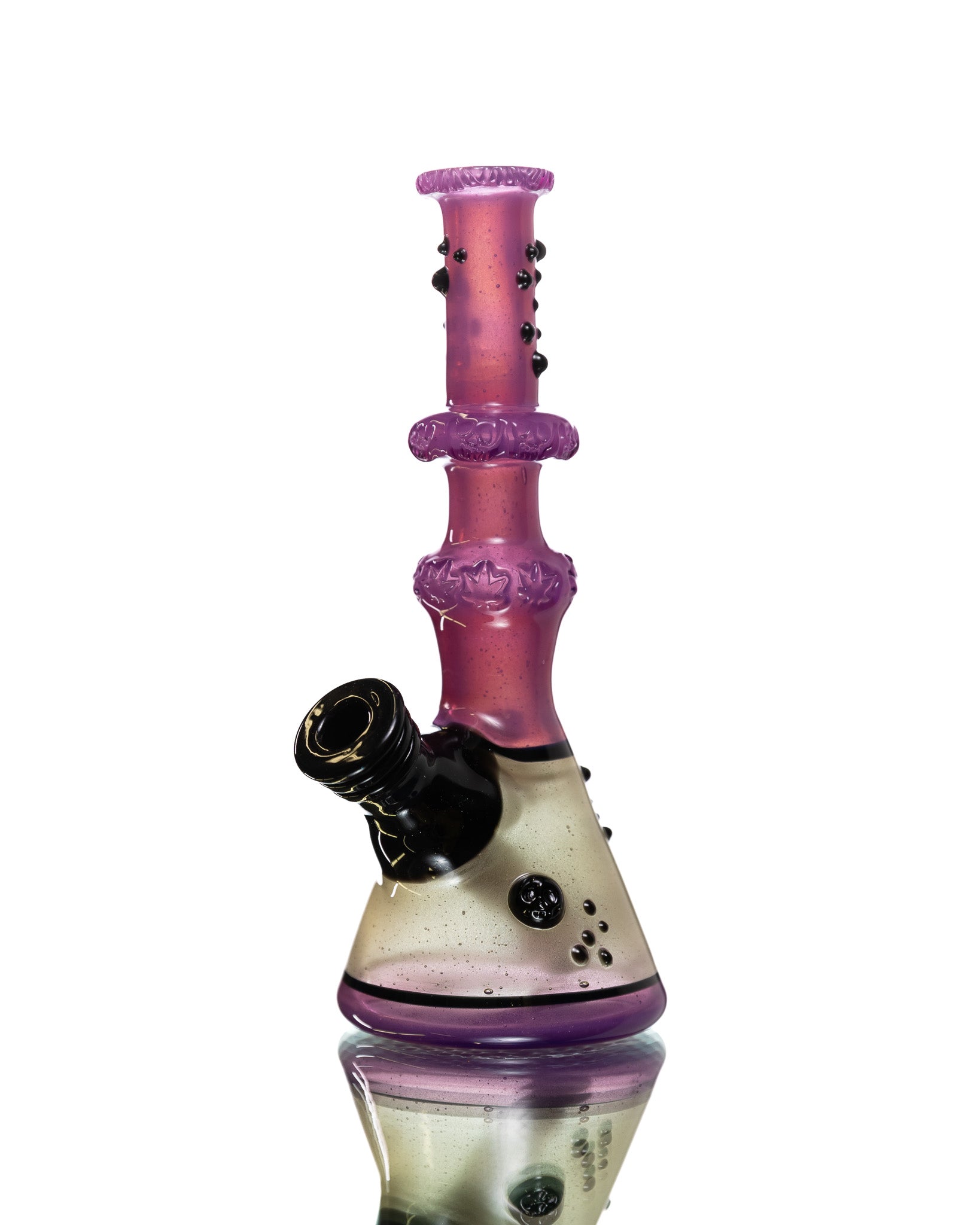 Hensley Glass - Poison Bottle Jammer - Purple, White & Black