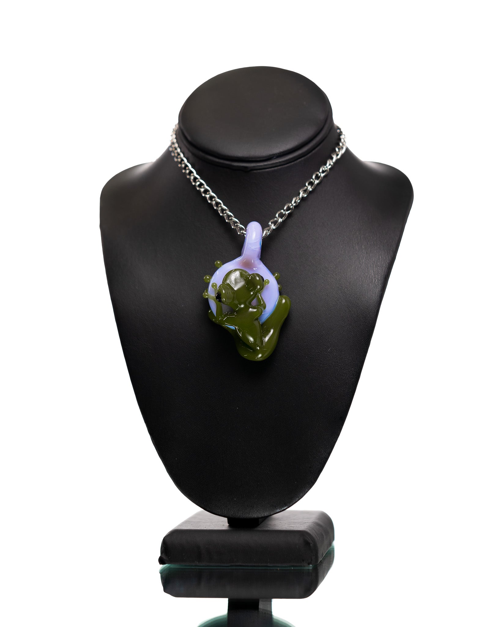 Stoney Chicken Glass - Frog Pendant - Pink (CFL)