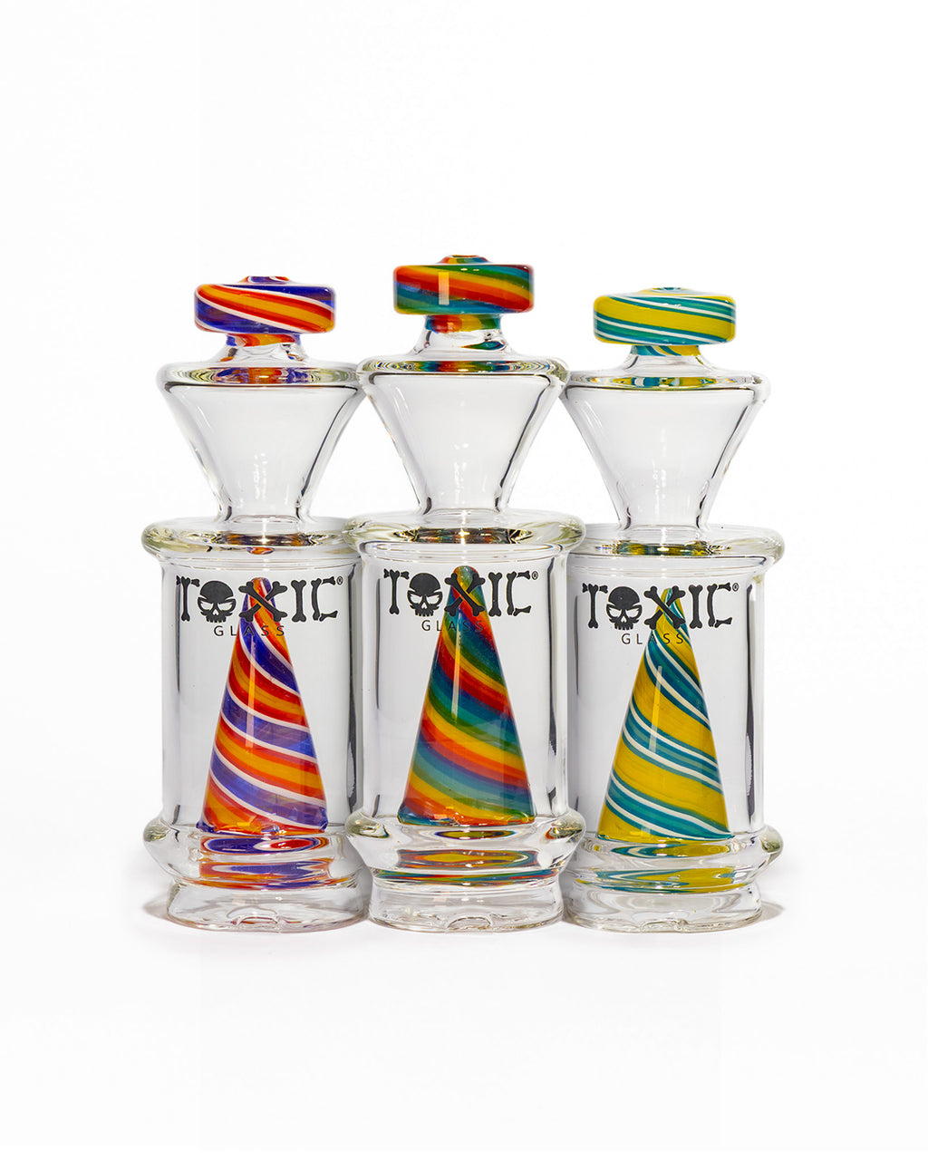 Toxic Glass - Puffco Attachment - Color Twist Cone