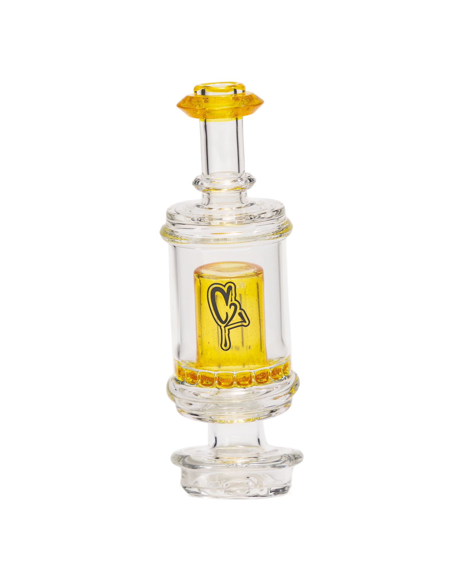 C2 Custom Creations - Puffco Attachment - Clear & Yellow
