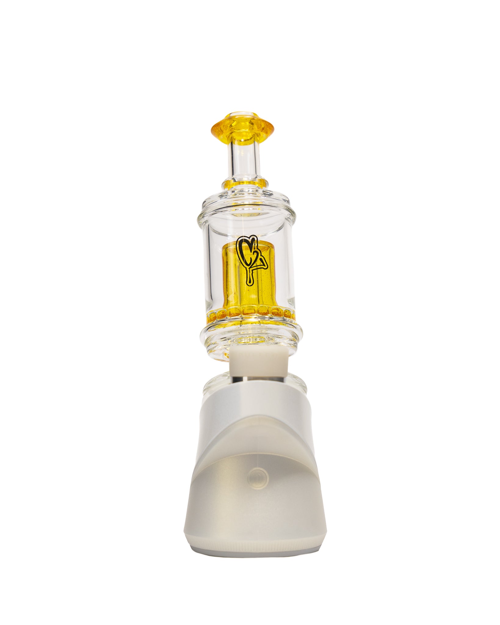 C2 Custom Creations - Puffco Attachment - Clear & Yellow