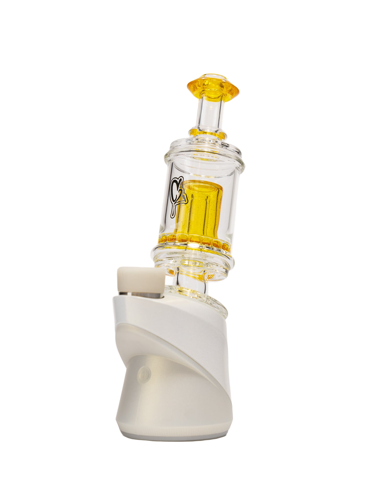 C2 Custom Creations - Puffco Attachment - Clear & Yellow