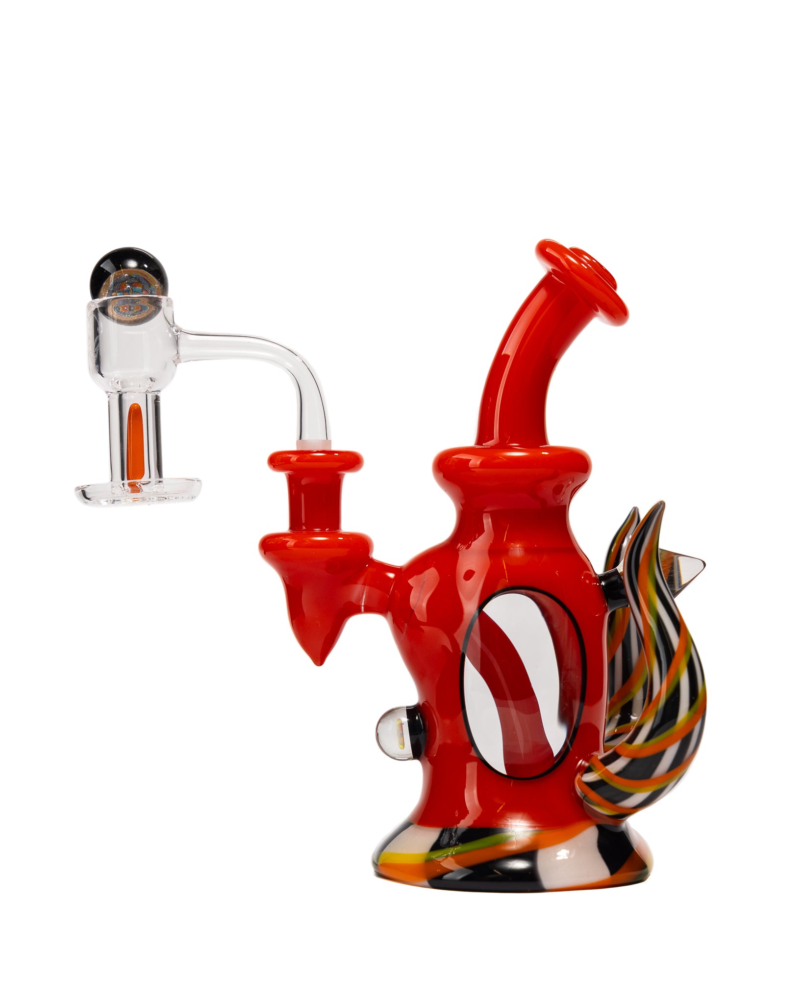 OTW Glass - Red/Clear Mini Tube w/ Slurper Set
