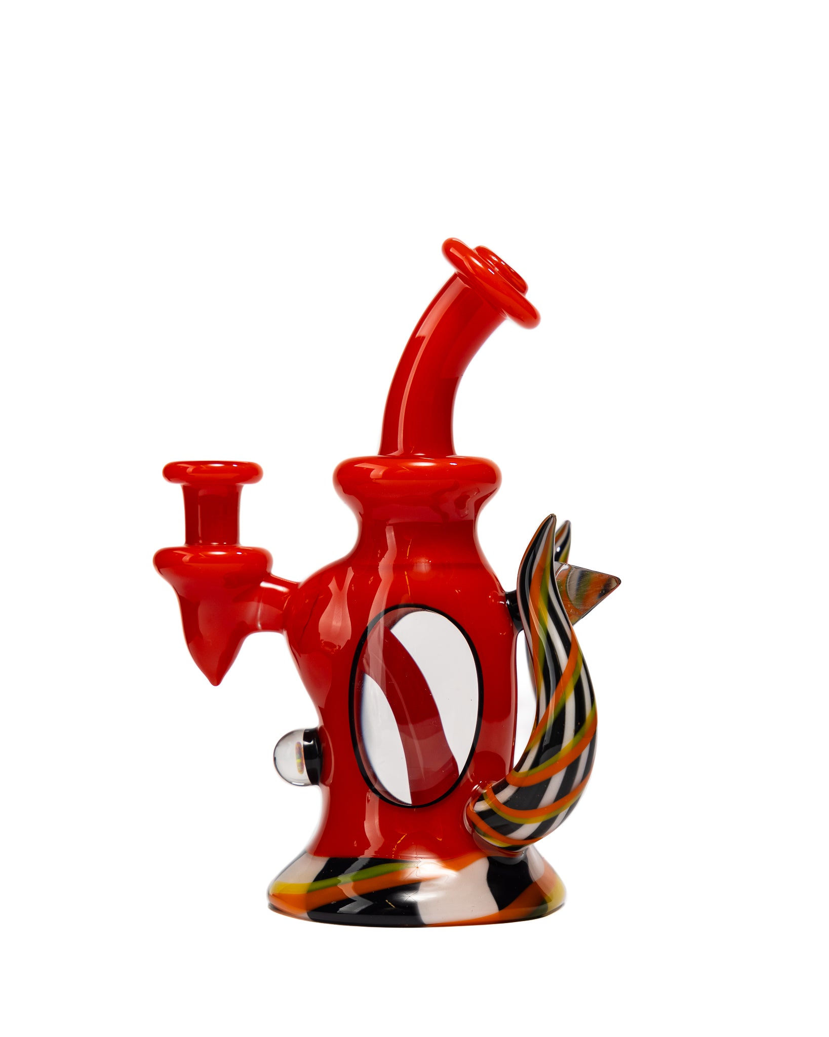 OTW Glass - Red/Clear Mini Tube w/ Slurper Set
