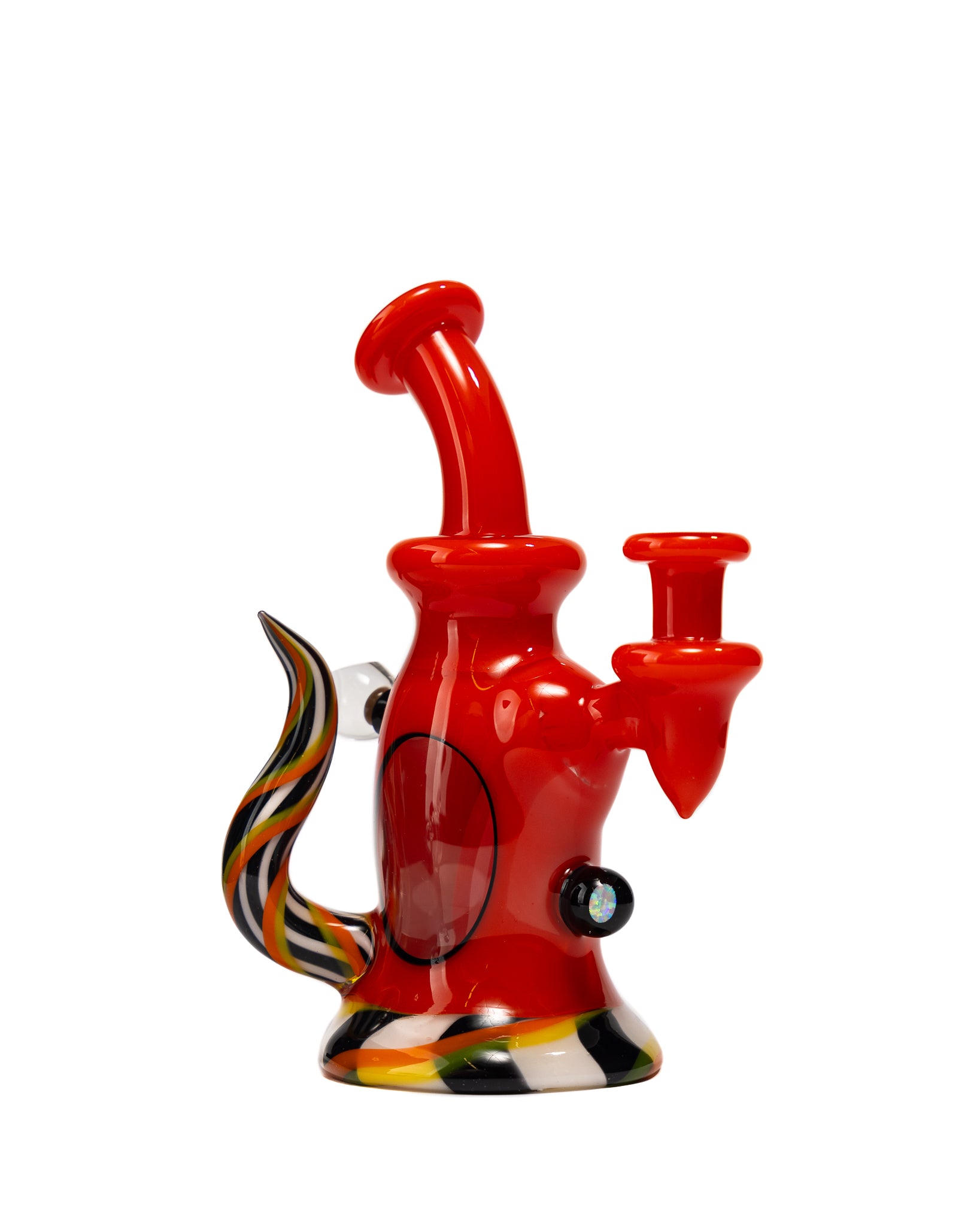 OTW Glass - Red/Clear Mini Tube w/ Slurper Set