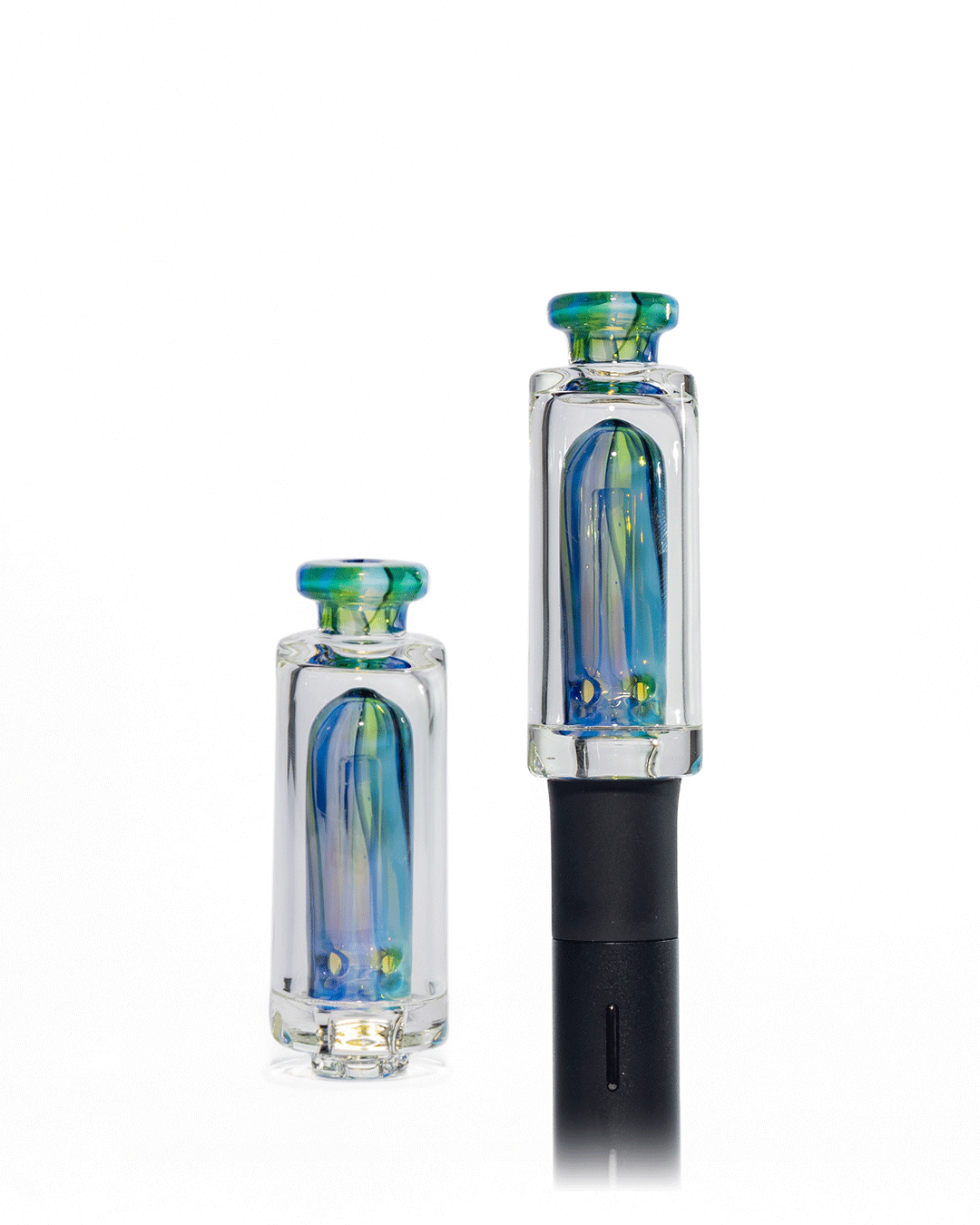 Randohm Glass - Bitty Chugger Pivot Water Top - Chaos Swirl