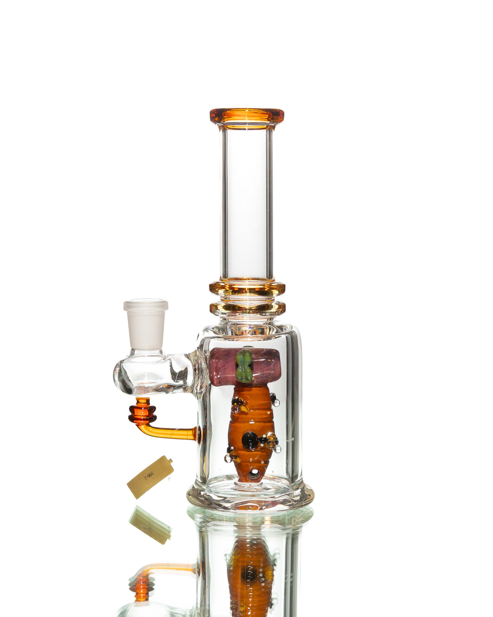 Empire Glassworks - Mini Straight Tube - "Save the Bees"