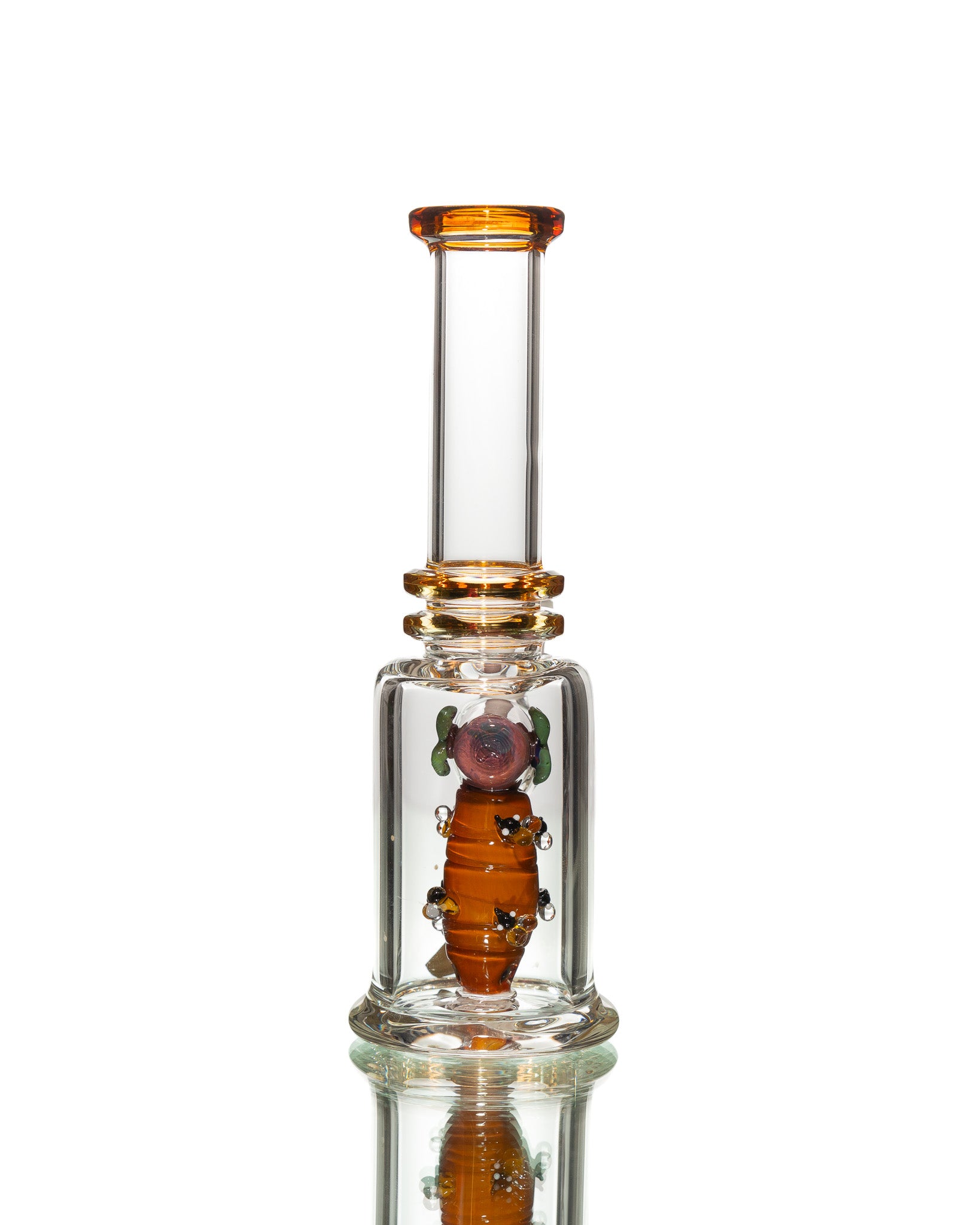 Empire Glassworks - Mini Straight Tube - "Save the Bees"