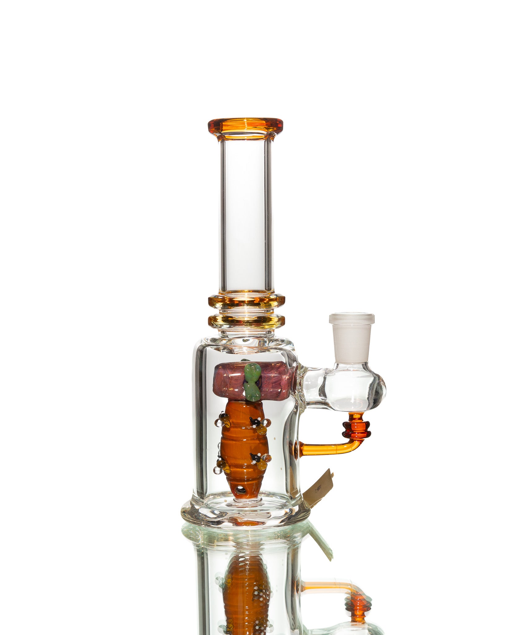 Empire Glassworks - Mini Straight Tube - "Save the Bees"