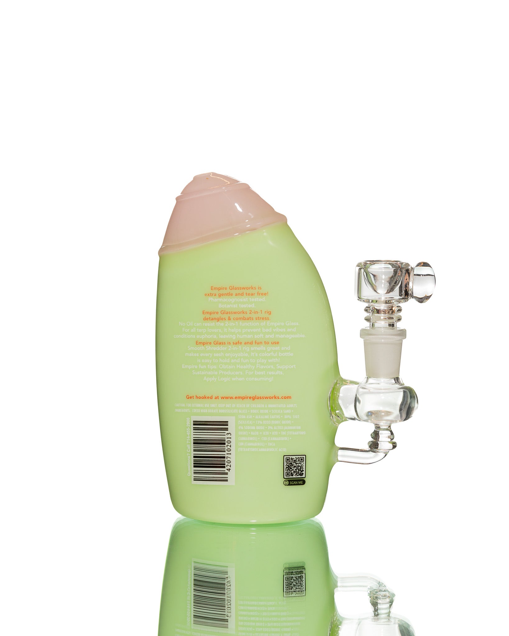 Empire Glassworks - Mini Rig - Watermelon Kush Shampoo Bottle