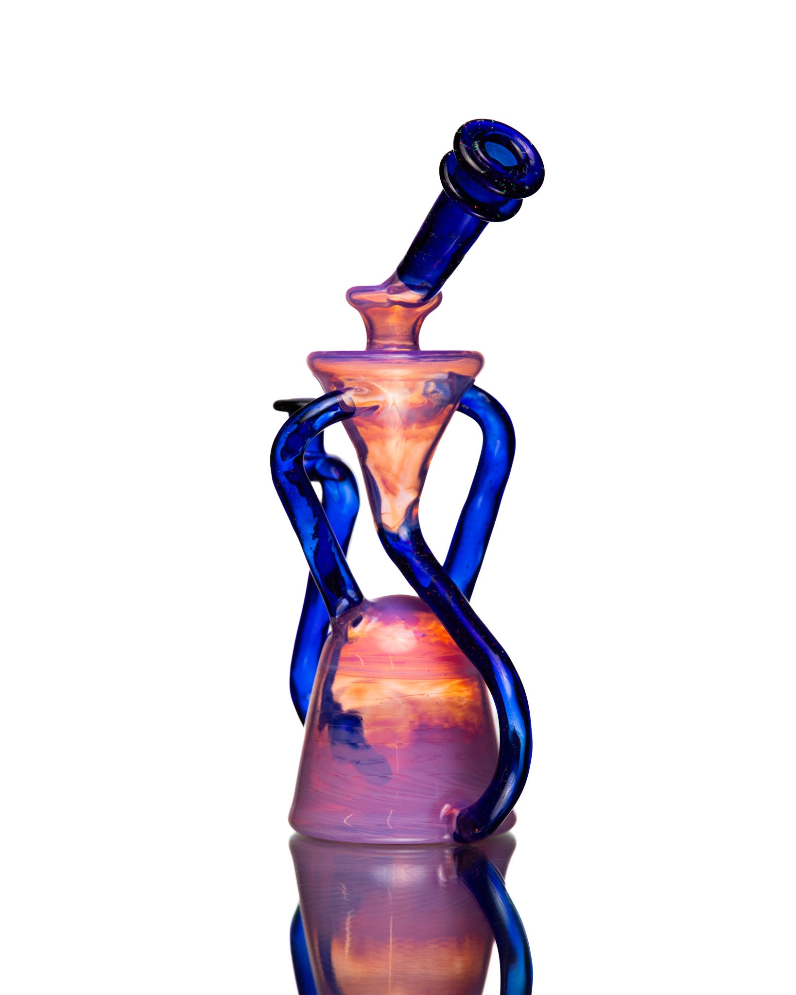 ManChild Glass - Duel Uptake - Rose Quartz & Cobalt (Crushed Opal)