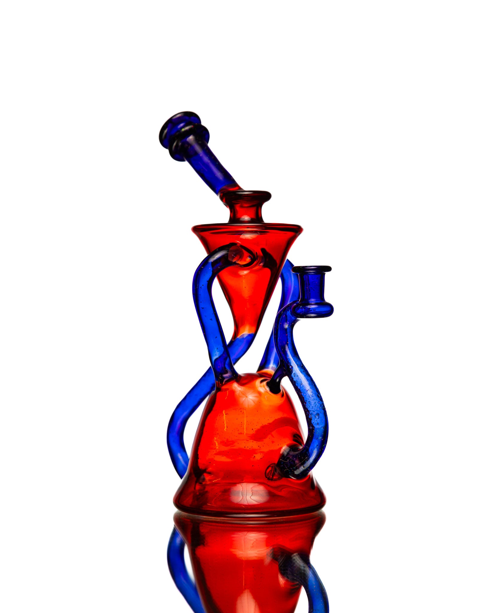 ManChild Glass - Duel Uptake - Pomegranate & Cobalt (Crushed Opal)