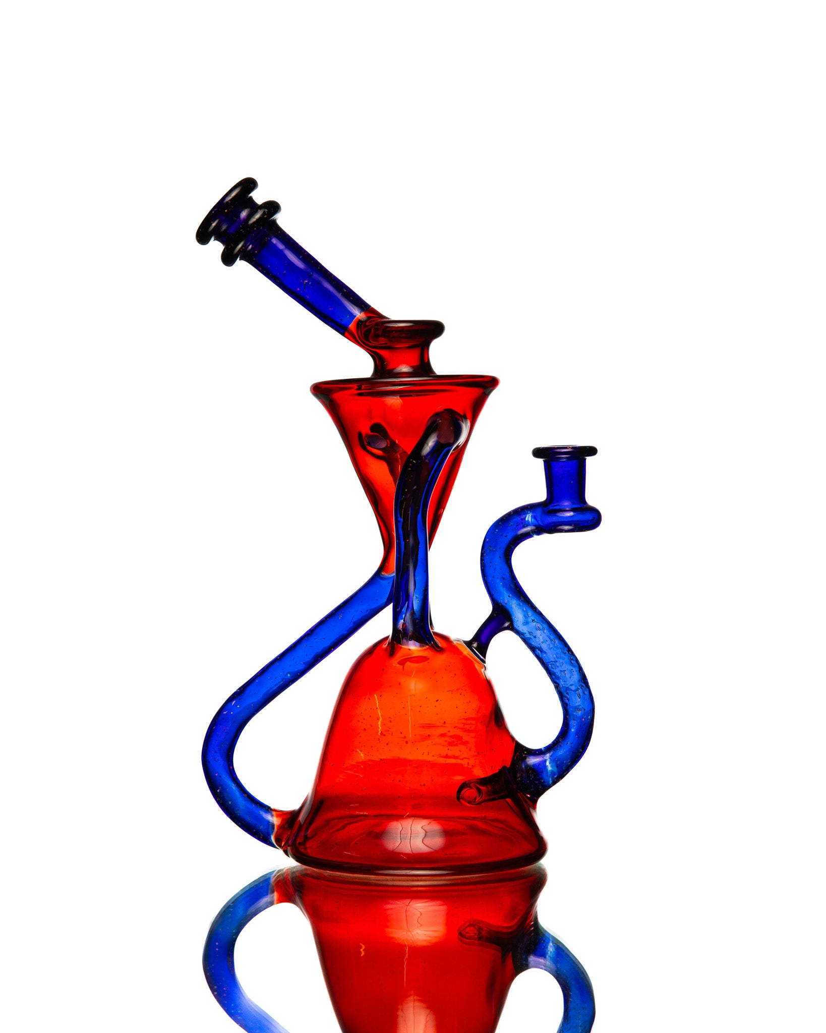 ManChild Glass - Duel Uptake - Pomegranate & Cobalt (Crushed Opal)
