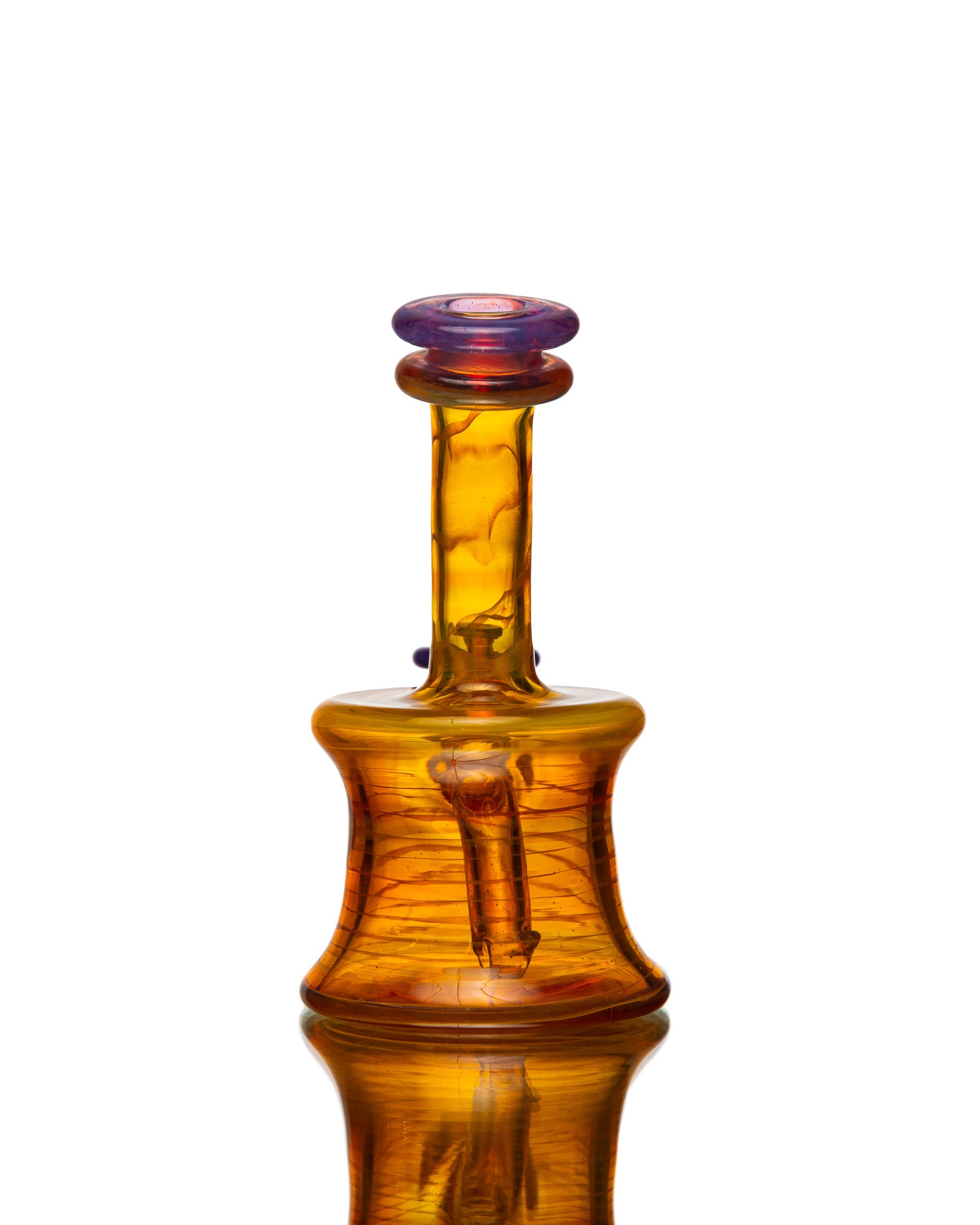 ManChild Glass - Mini Tube - NS Yellow & Purple Rainbow