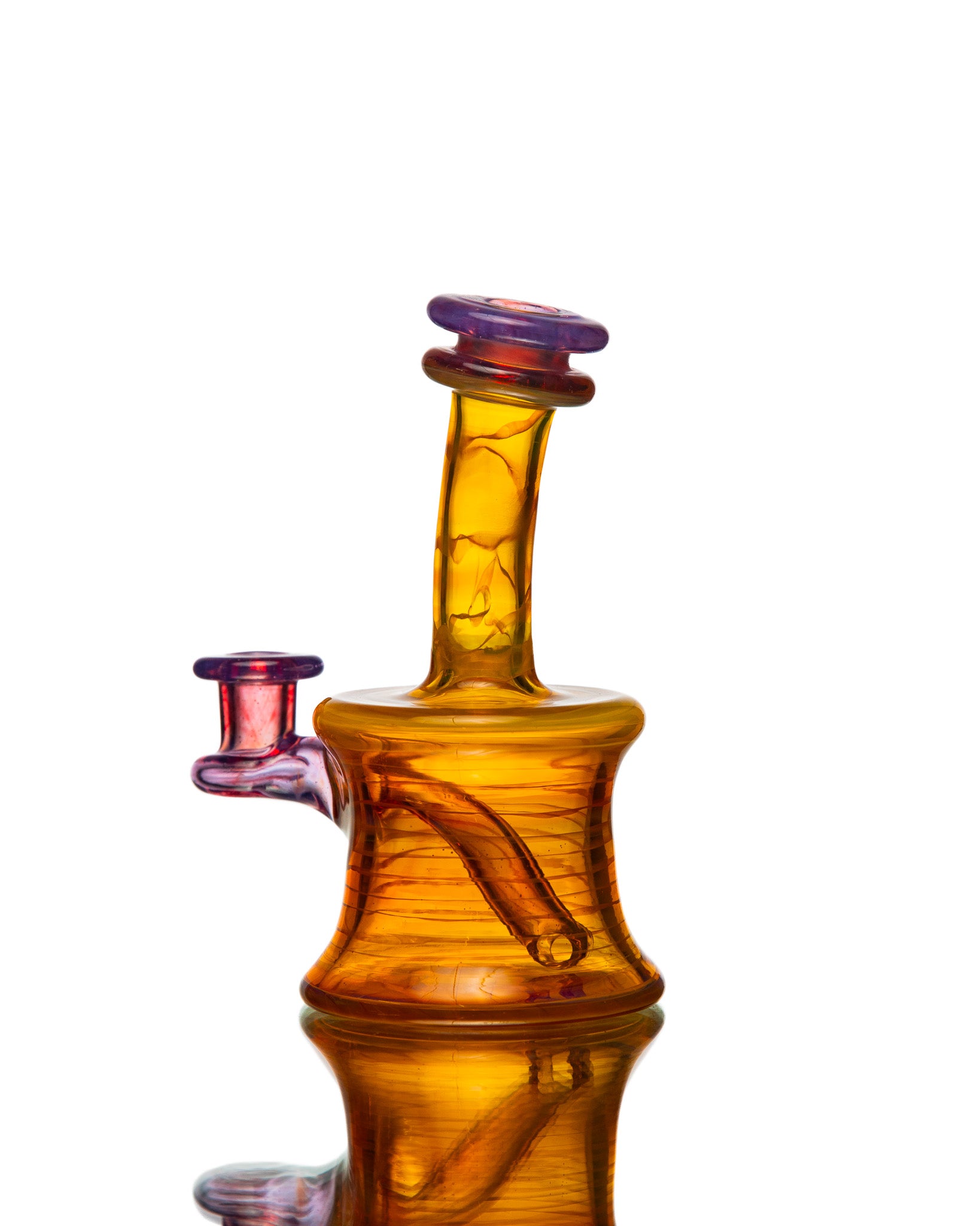 ManChild Glass - Mini Tube - NS Yellow & Purple Rainbow