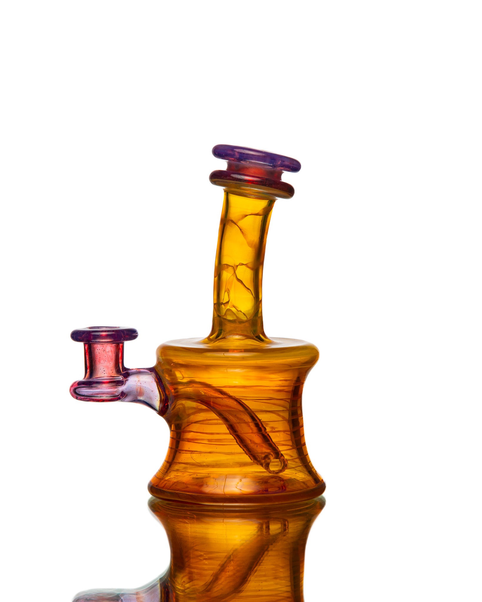 ManChild Glass - Mini Tube - NS Yellow & Purple Rainbow