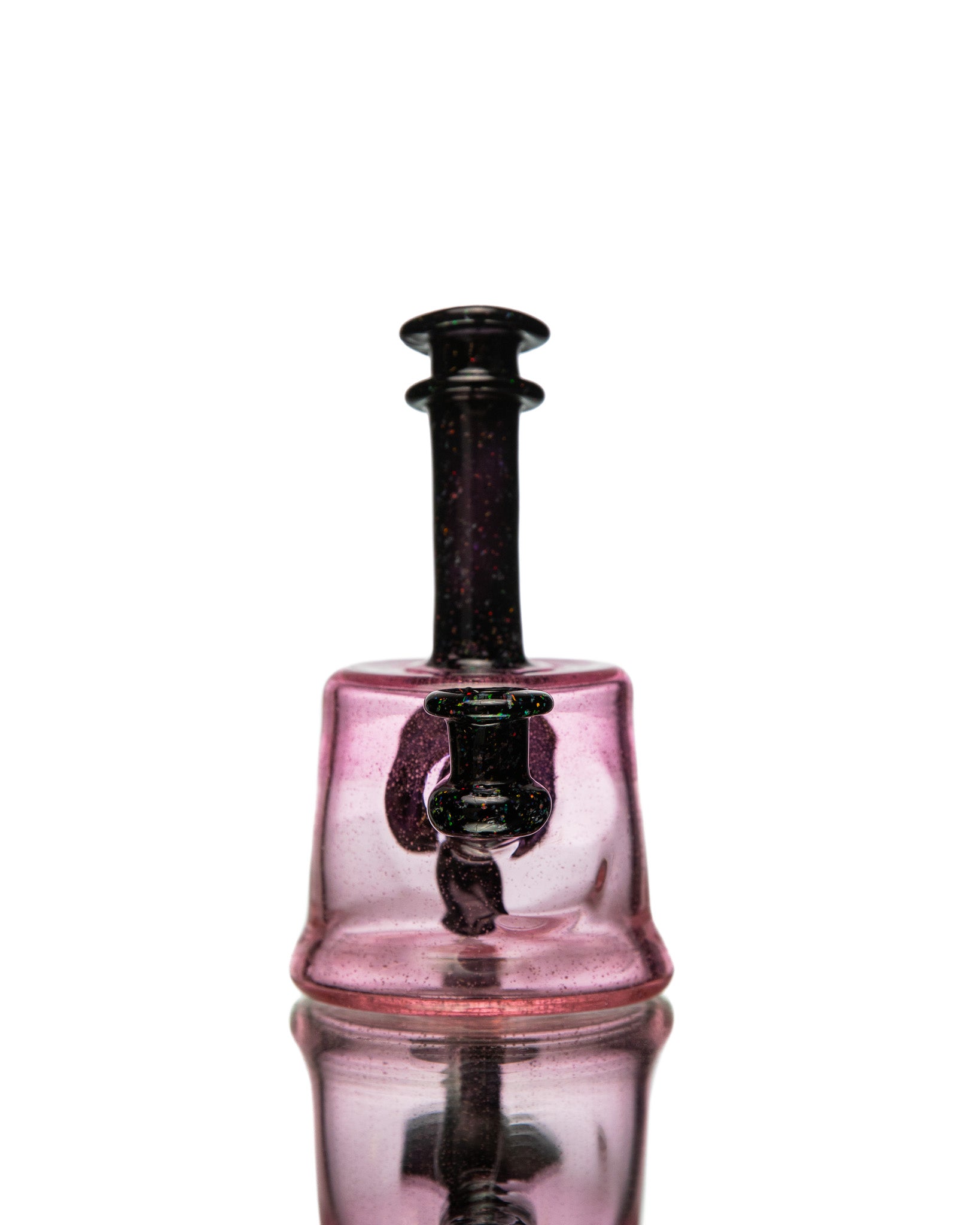 ManChild Glass - Mini Tube - Pink Lollipop & Jet Black (Crushed Opal)