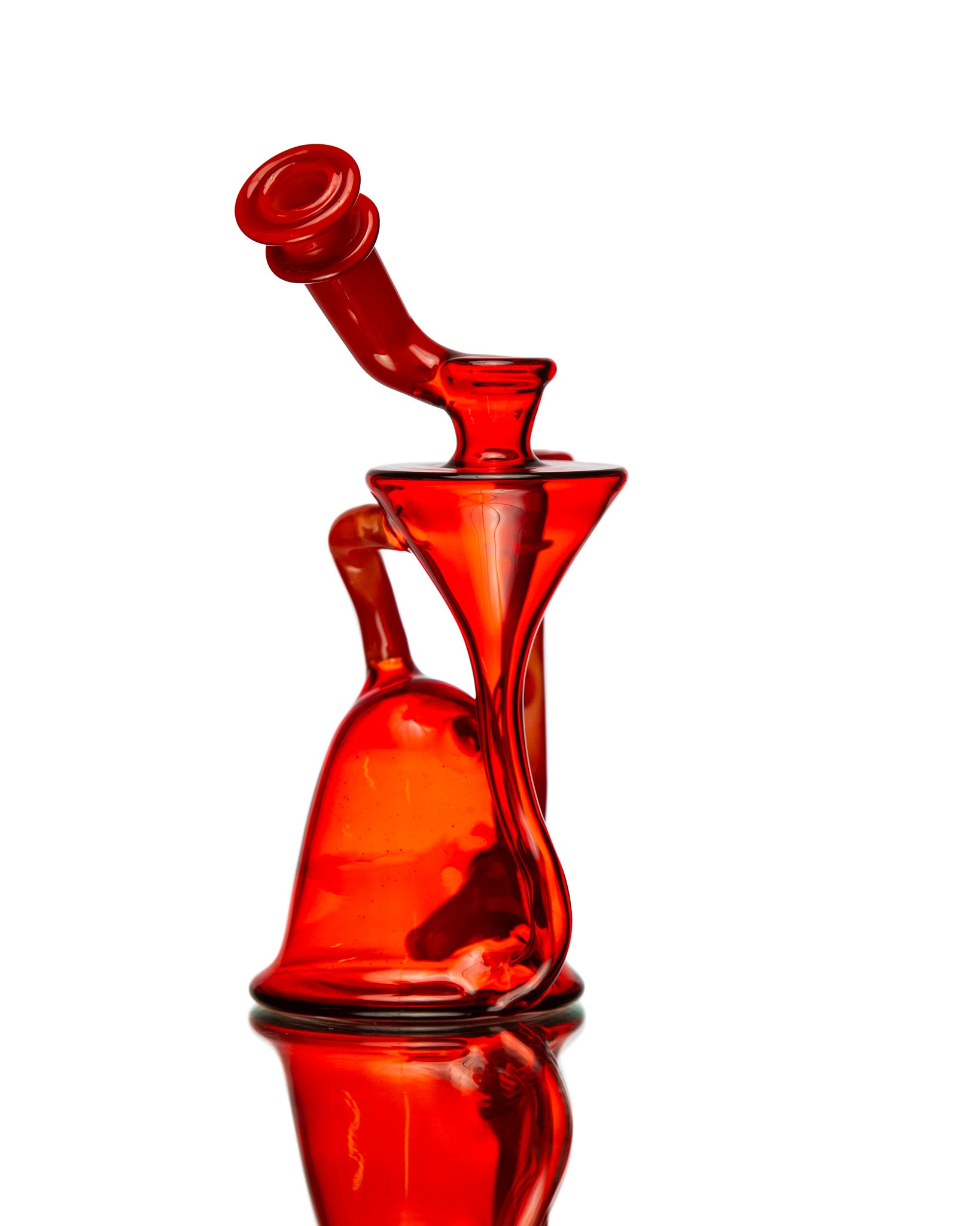 ManChild Glass - Side Saddle Recycler - Pomegranate & 