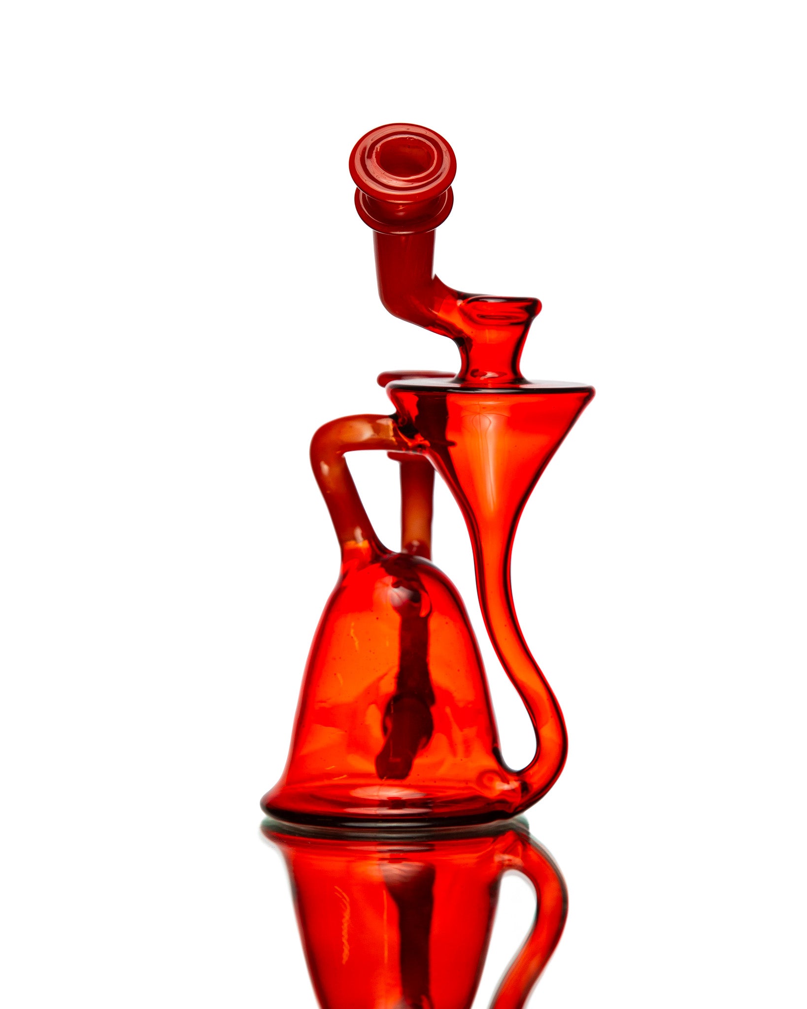 ManChild Glass - Side Saddle Recycler - Pomegranate & 
