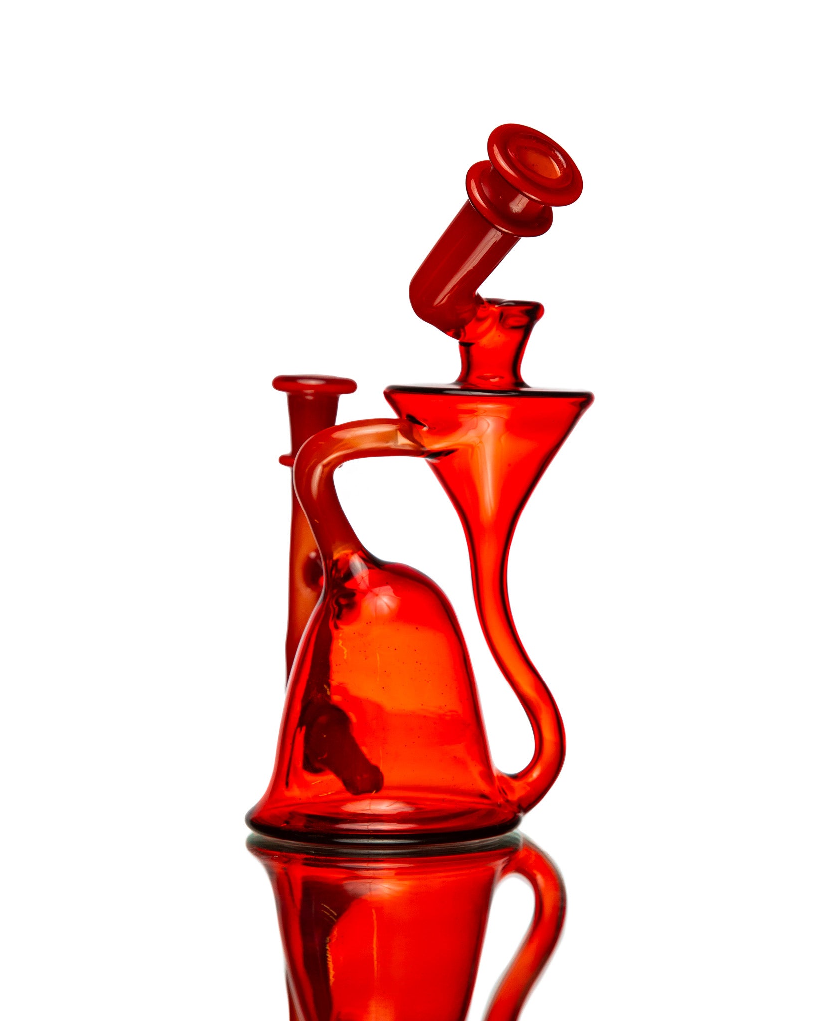 ManChild Glass - Side Saddle Recycler - Pomegranate & 