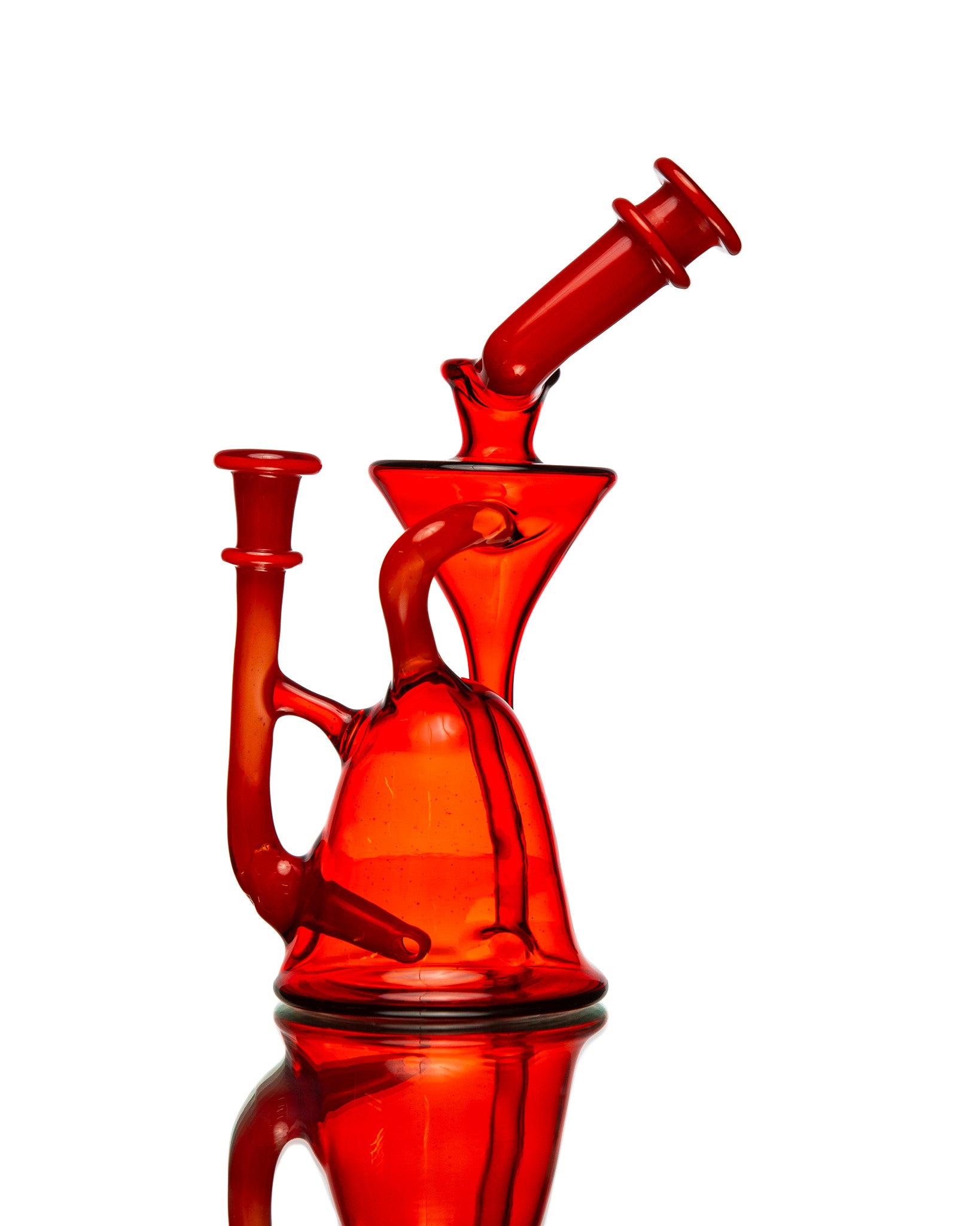 ManChild Glass - Side Saddle Recycler - Pomegranate & 