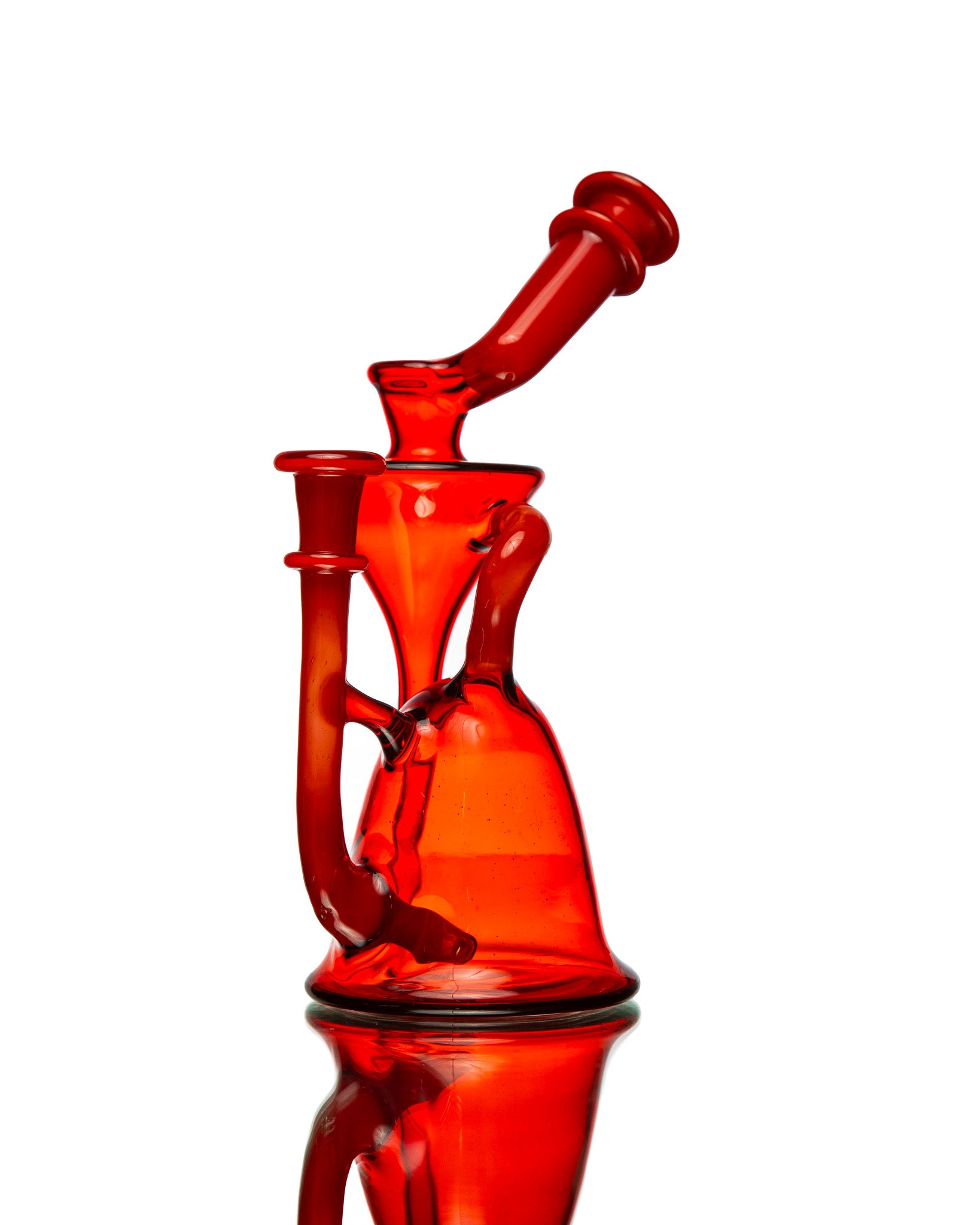 ManChild Glass - Side Saddle Recycler - Pomegranate & 