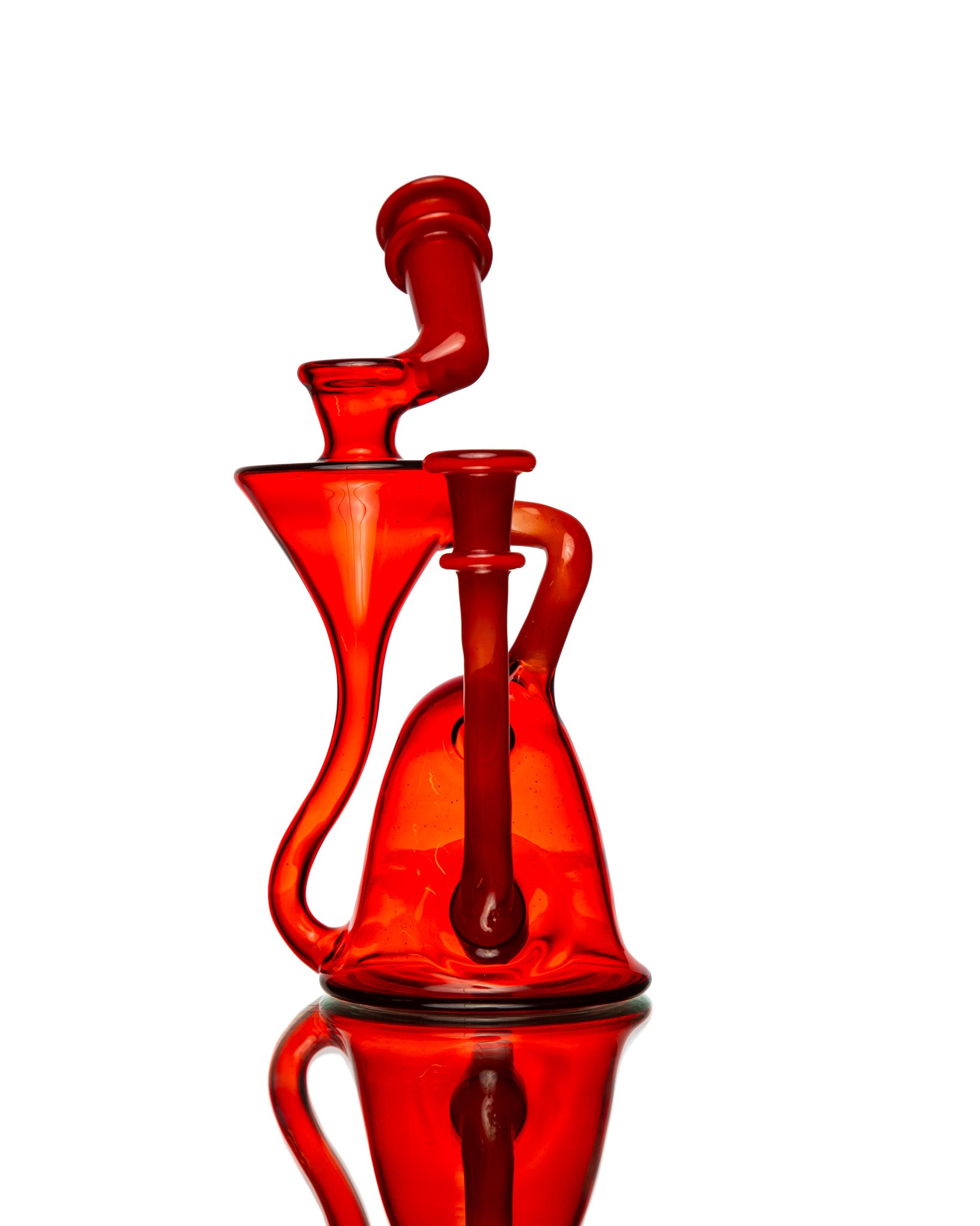 ManChild Glass - Side Saddle Recycler - Pomegranate & 