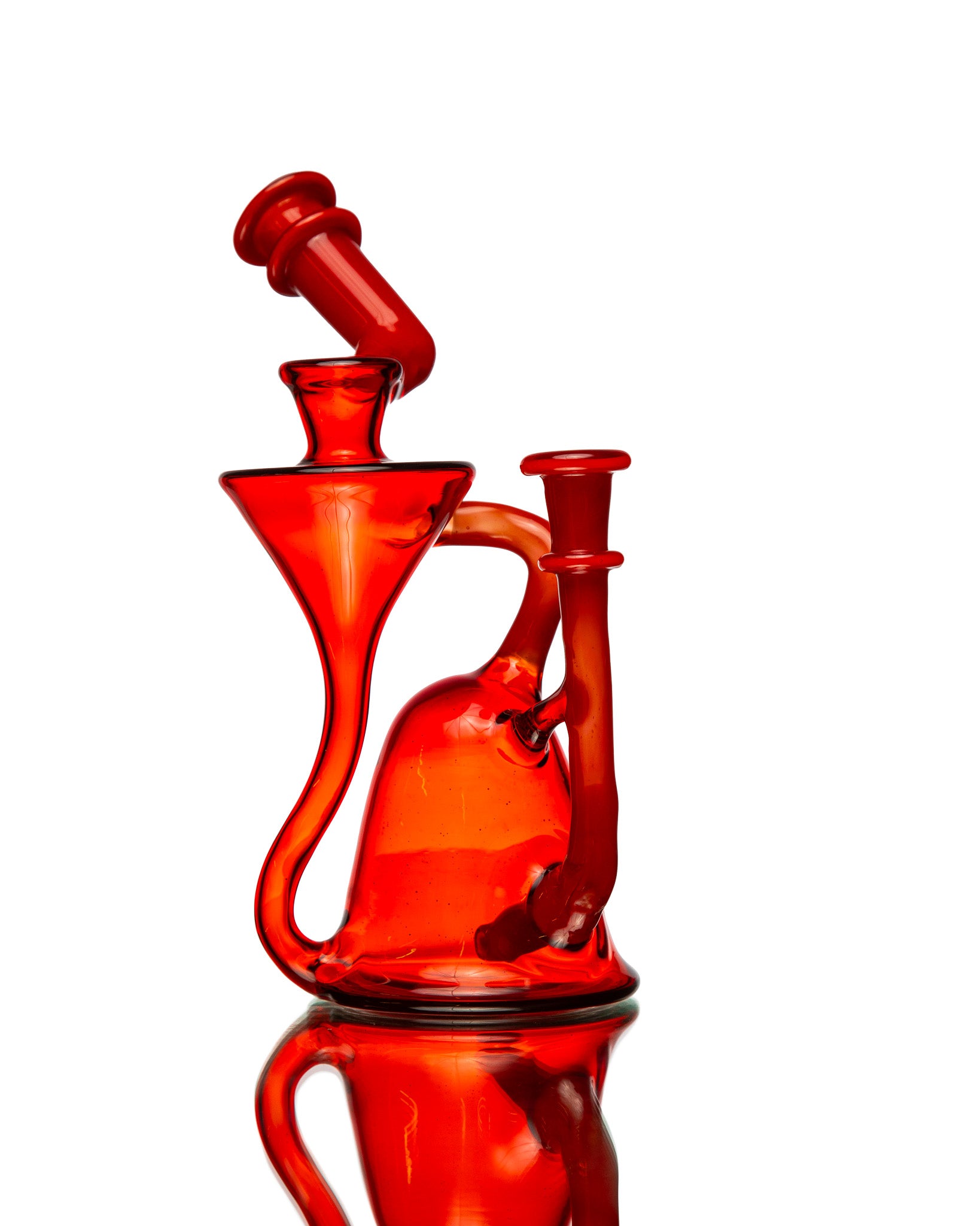ManChild Glass - Side Saddle Recycler - Pomegranate & 