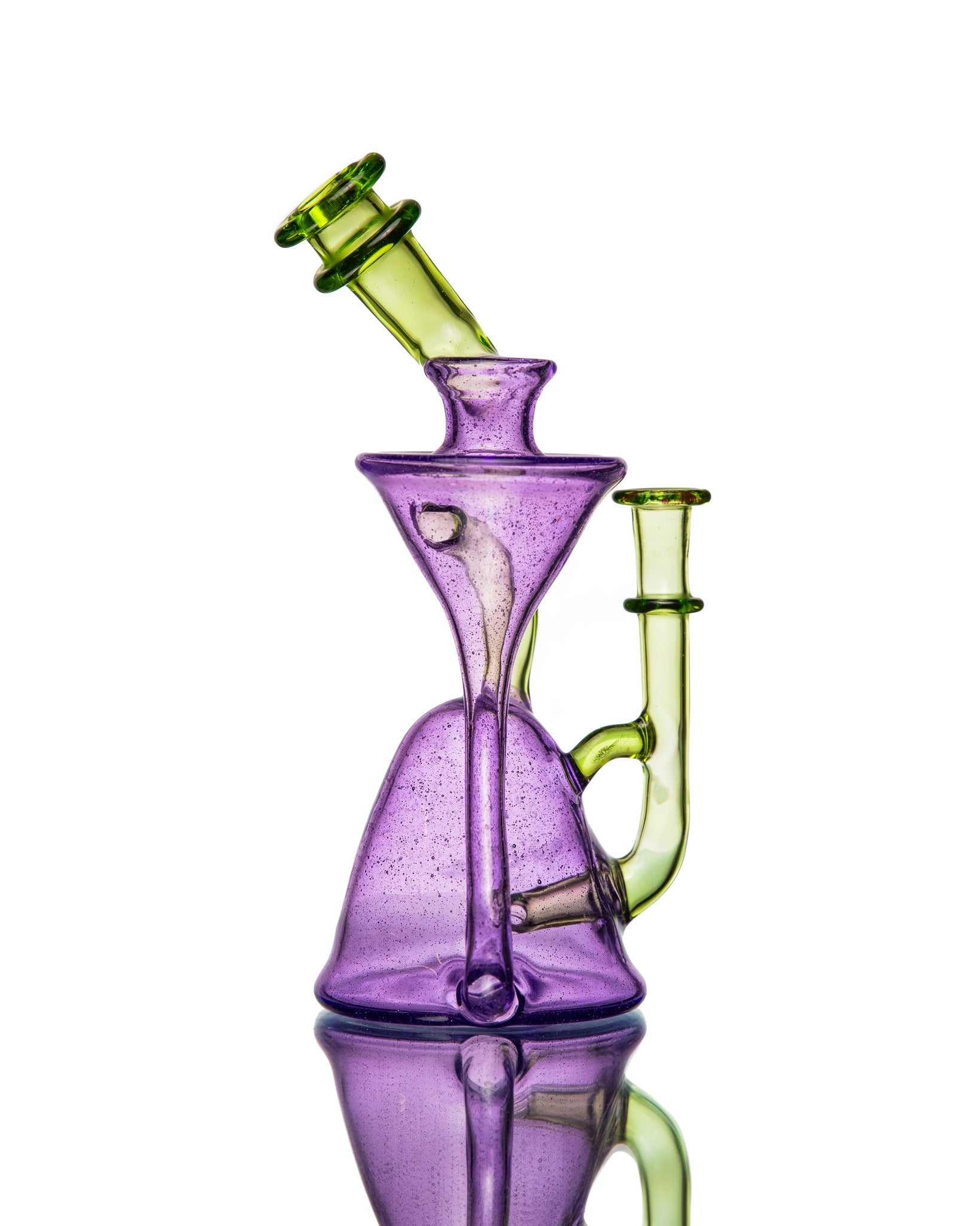ManChild Glass - Purple Lollipop & Absinthe Side Saddle Recycler