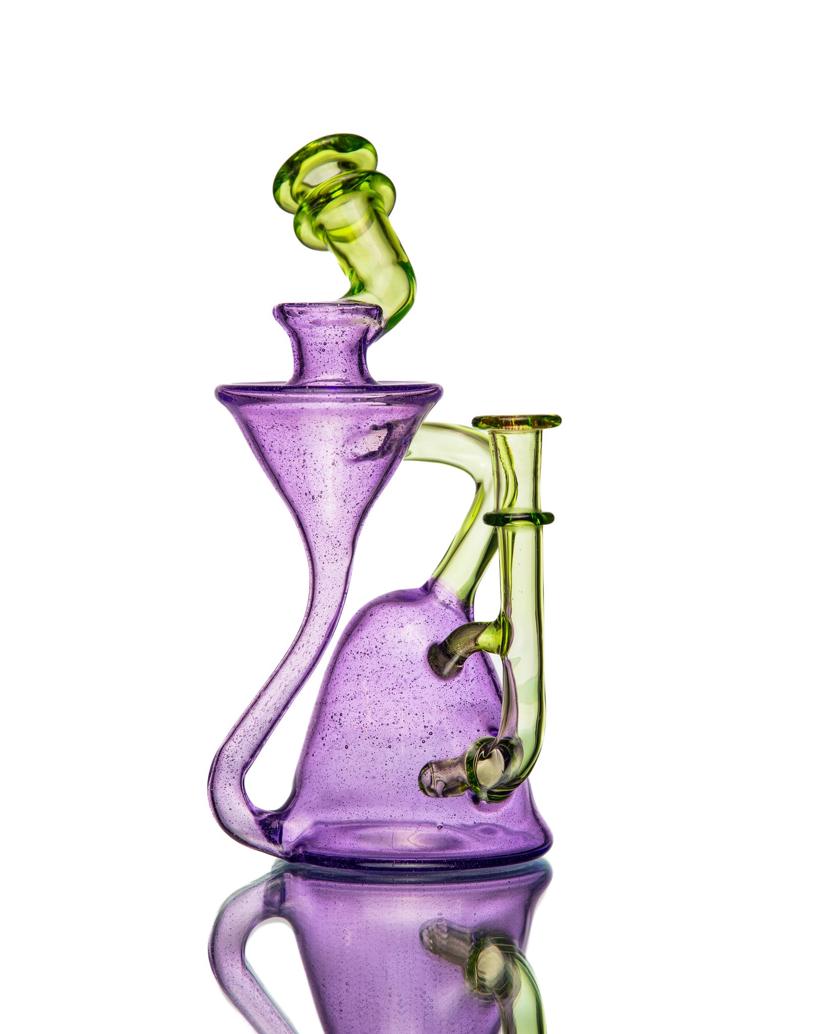 ManChild Glass - Purple Lollipop & Absinthe Side Saddle Recycler