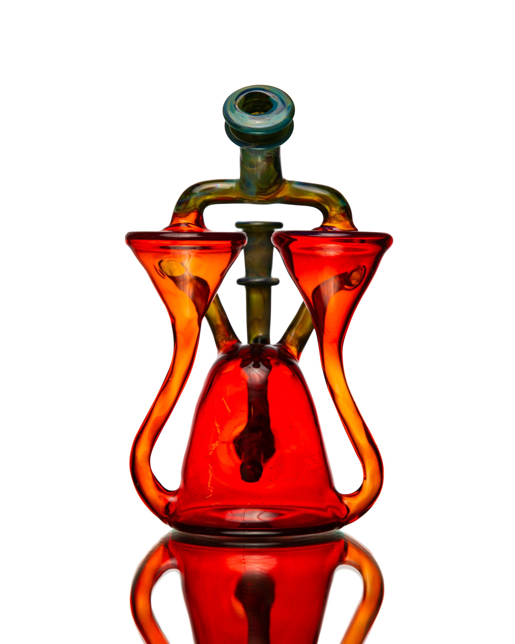 ManChild Glass -  Double Spinner - Orange Elvis & I.O. Star