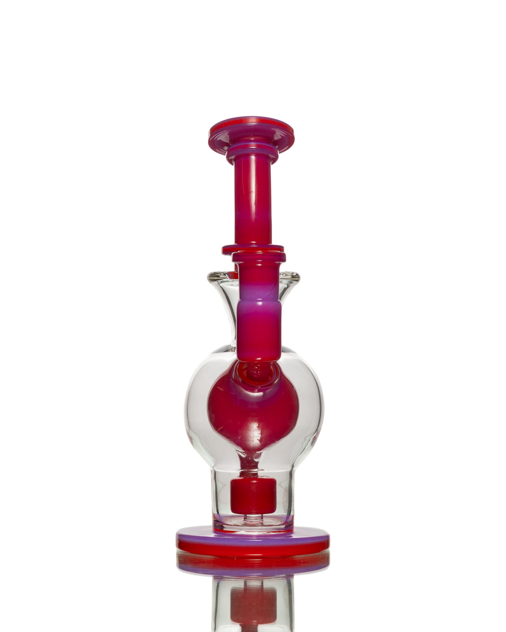 FatBoy Glass - Ball Bubbler - "Pink Slime over Poppy"