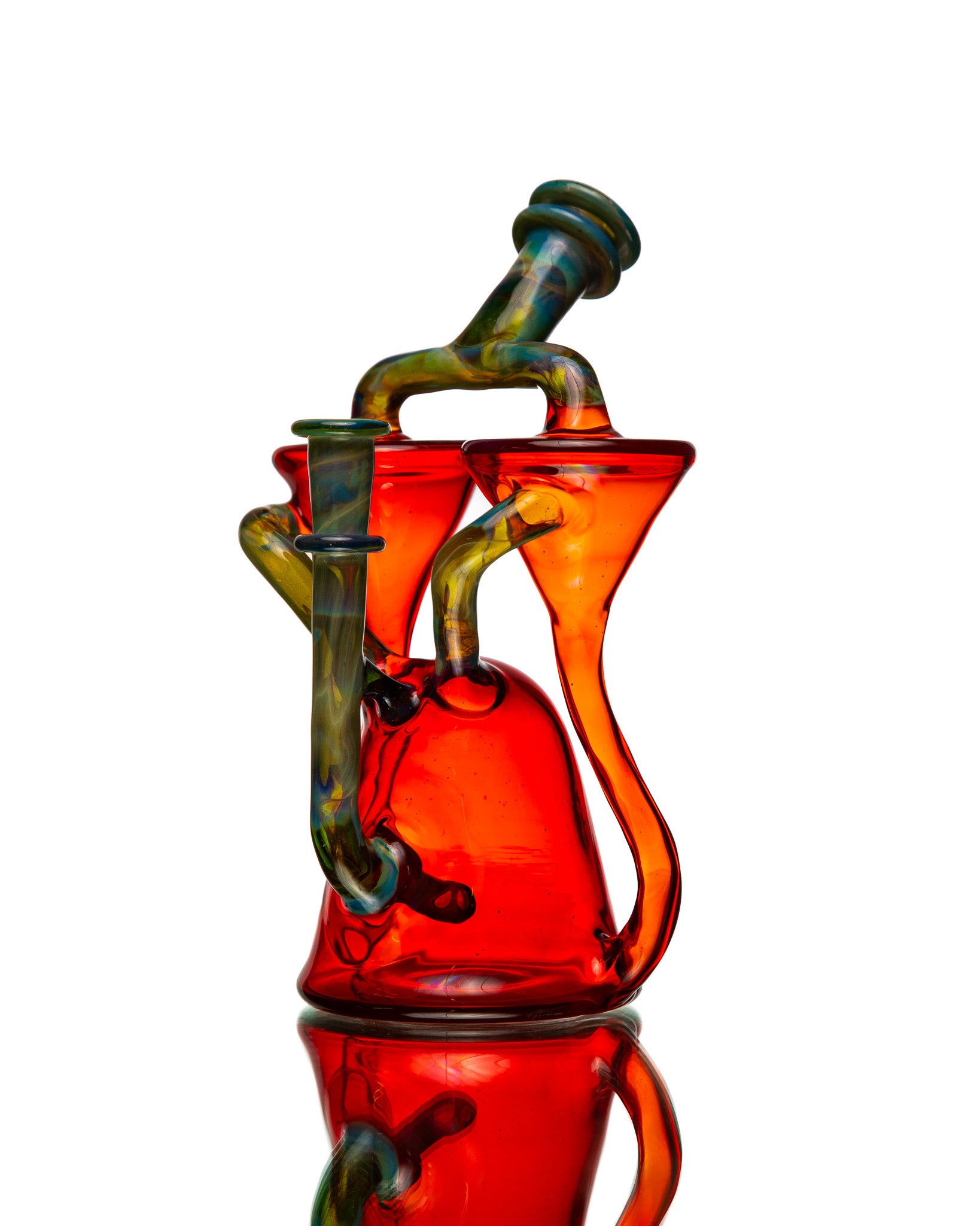 ManChild Glass -  Double Spinner - Orange Elvis & I.O. Star