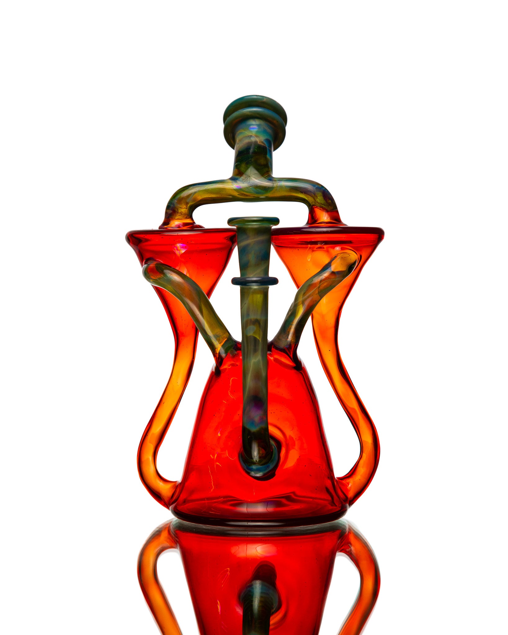 ManChild Glass -  Double Spinner - Orange Elvis & I.O. Star