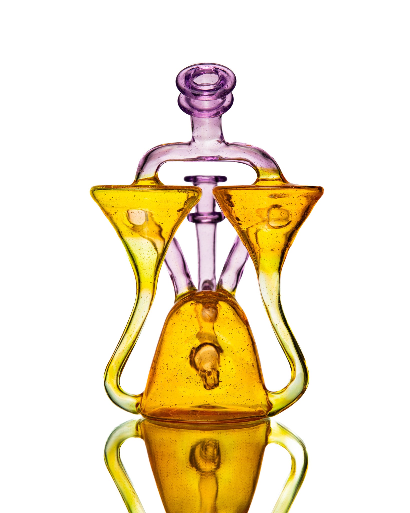 ManChild Glass - Experimental Orange & Jolly Lollipop Double Spinner