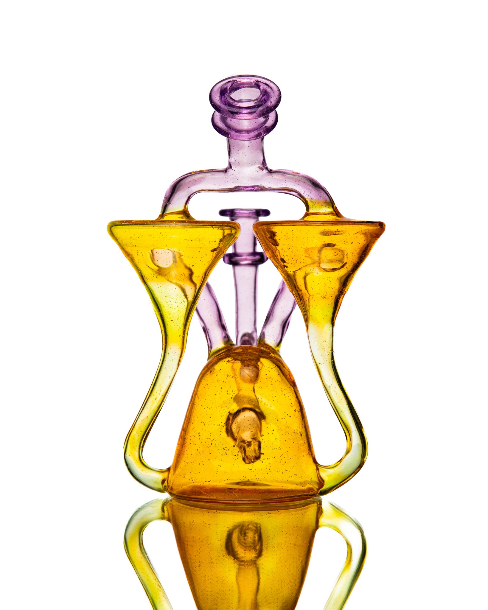 ManChild Glass - Double Spinner - Experimental Orange & Jolly Lollipop