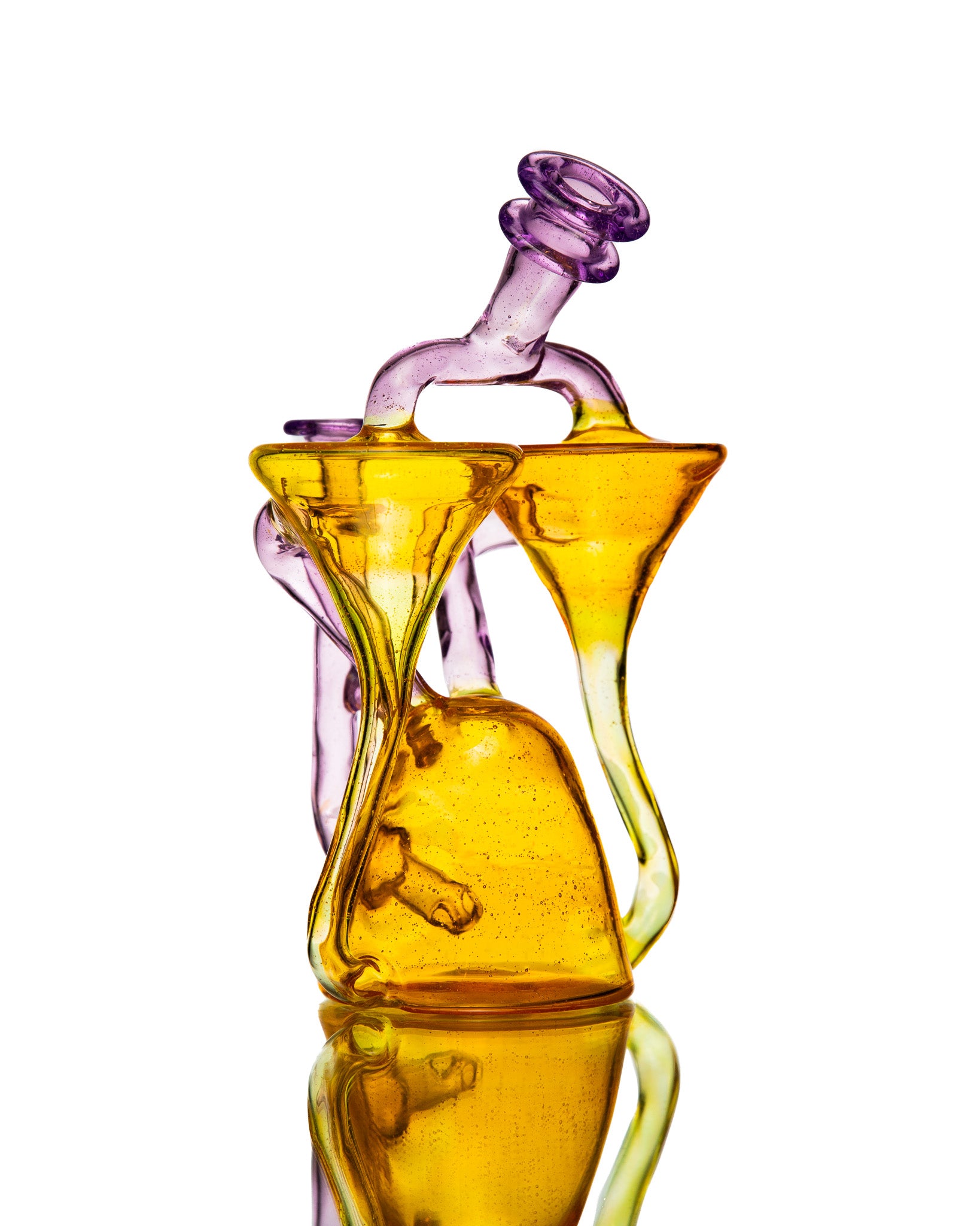 ManChild Glass - Double Spinner - Experimental Orange & Jolly Lollipop