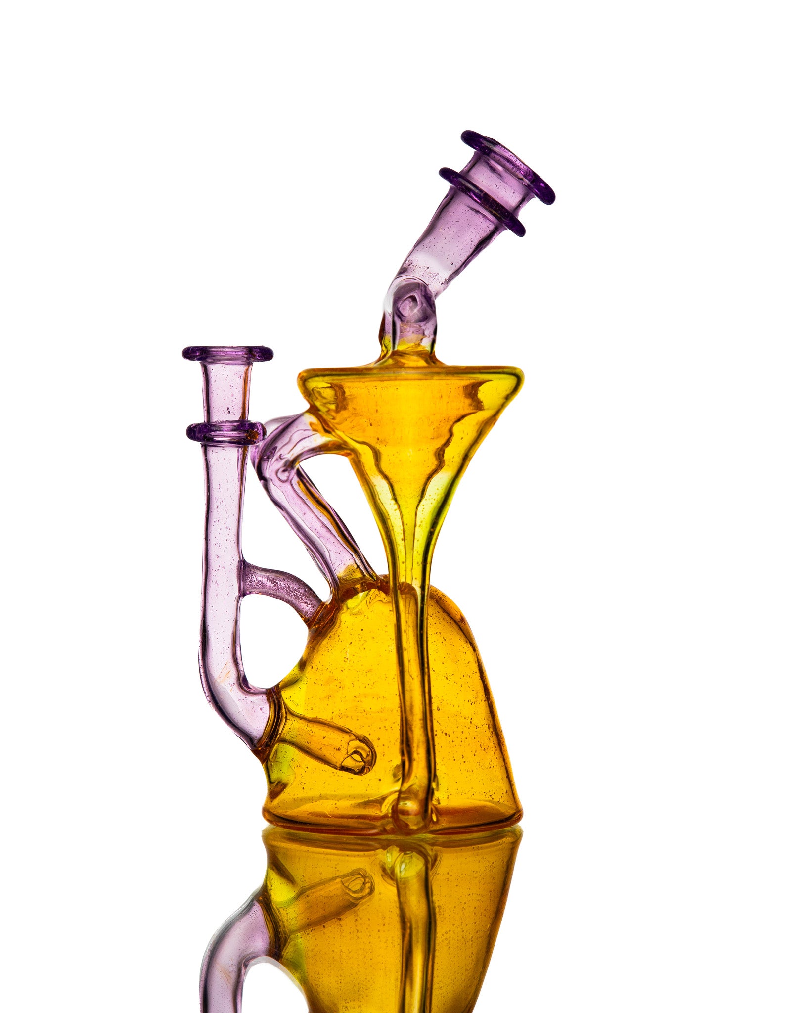 ManChild Glass - Double Spinner - Experimental Orange & Jolly Lollipop