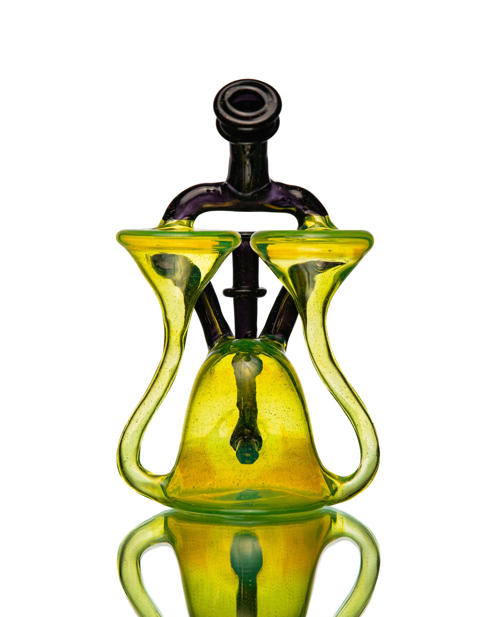 ManChild Glass - Double Spinner - Sunset Slyme & Jet Black (CFL) (Crushed Opal)